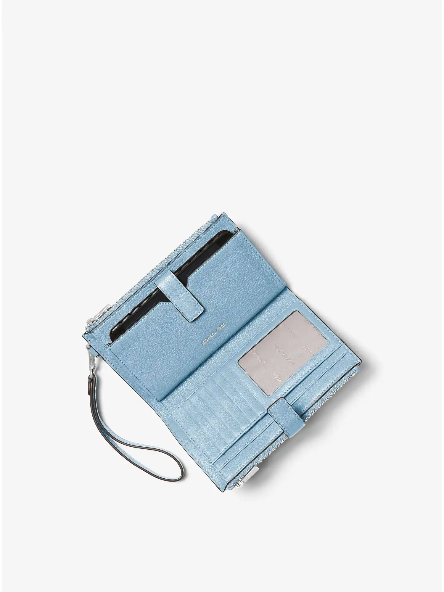 adele leather smartphone wallet chambray