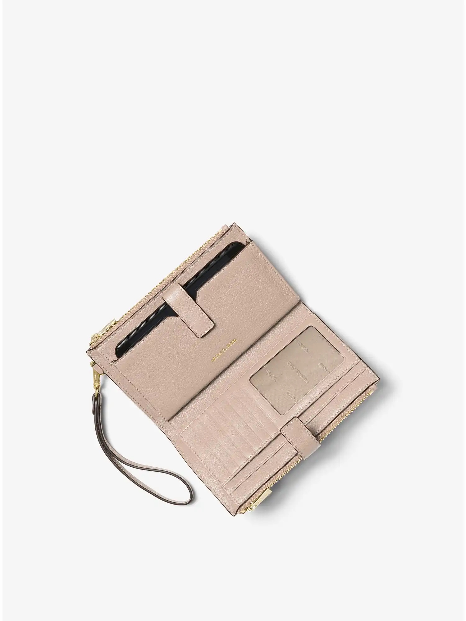 adele leather smartphone wallet soft pink