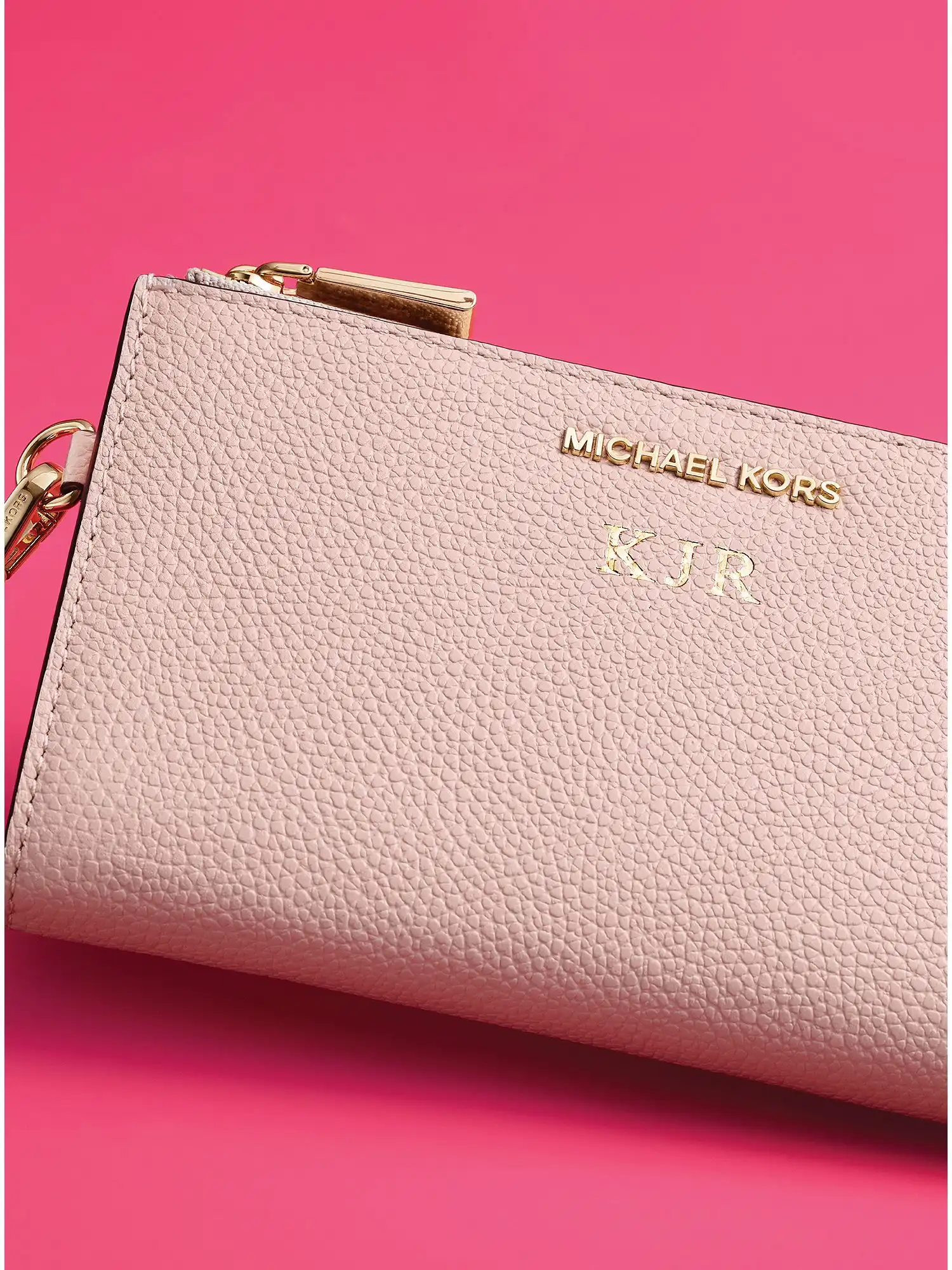 adele leather smartphone wallet soft pink