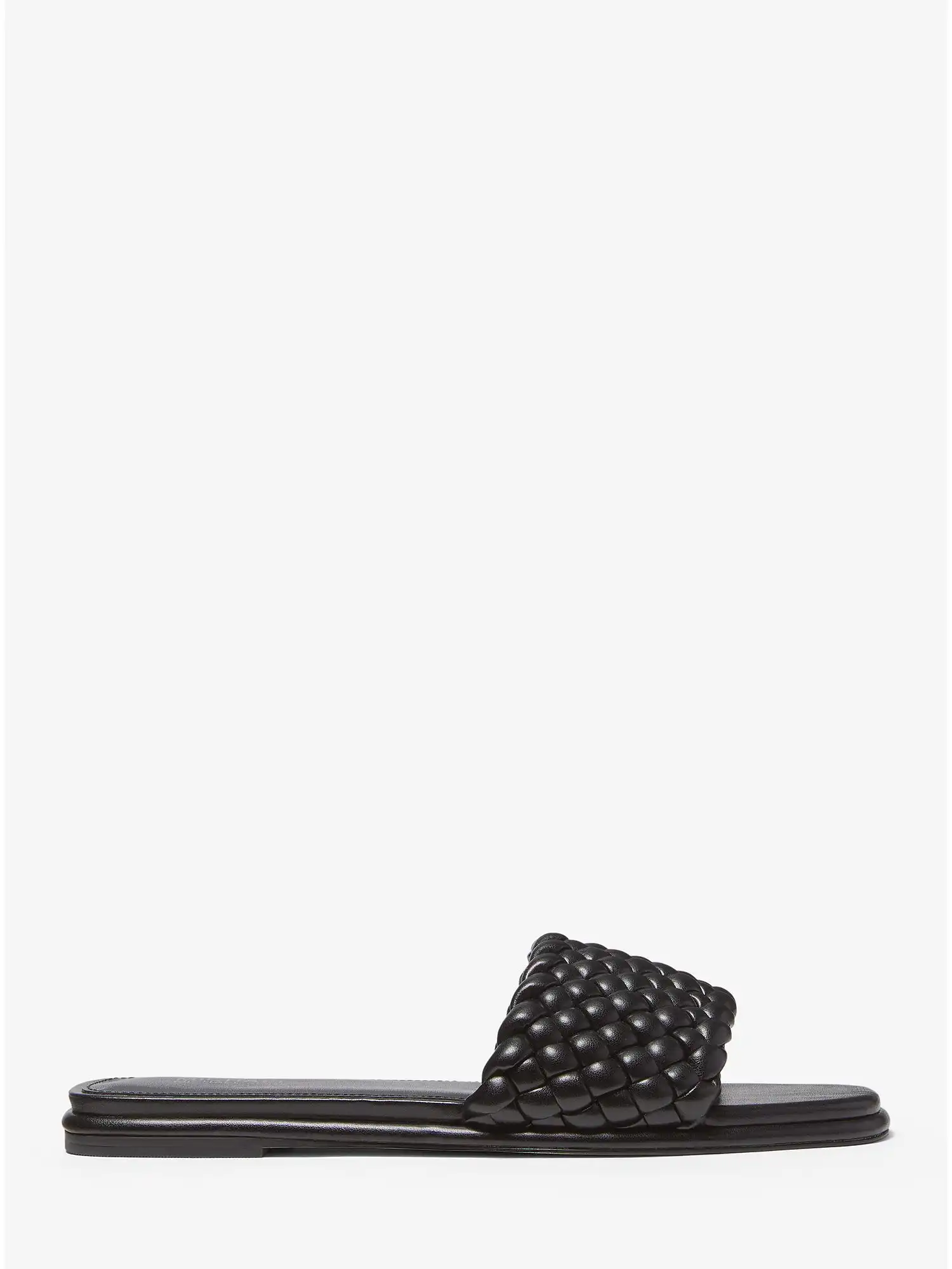 amelia braided slide sandal black