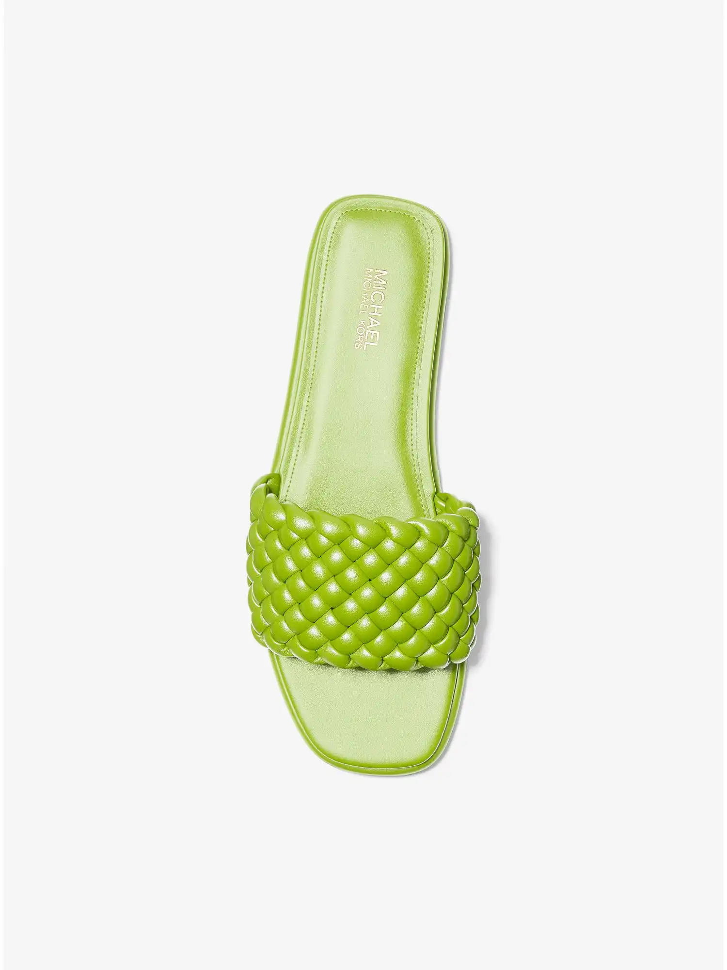 amelia braided slide sandal brt limeade