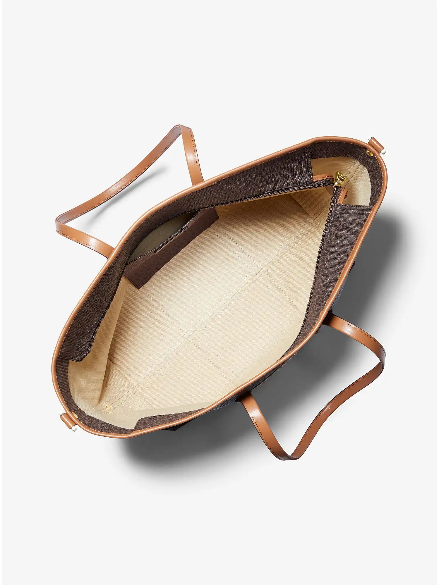 beck large logo tote bag brn acorn