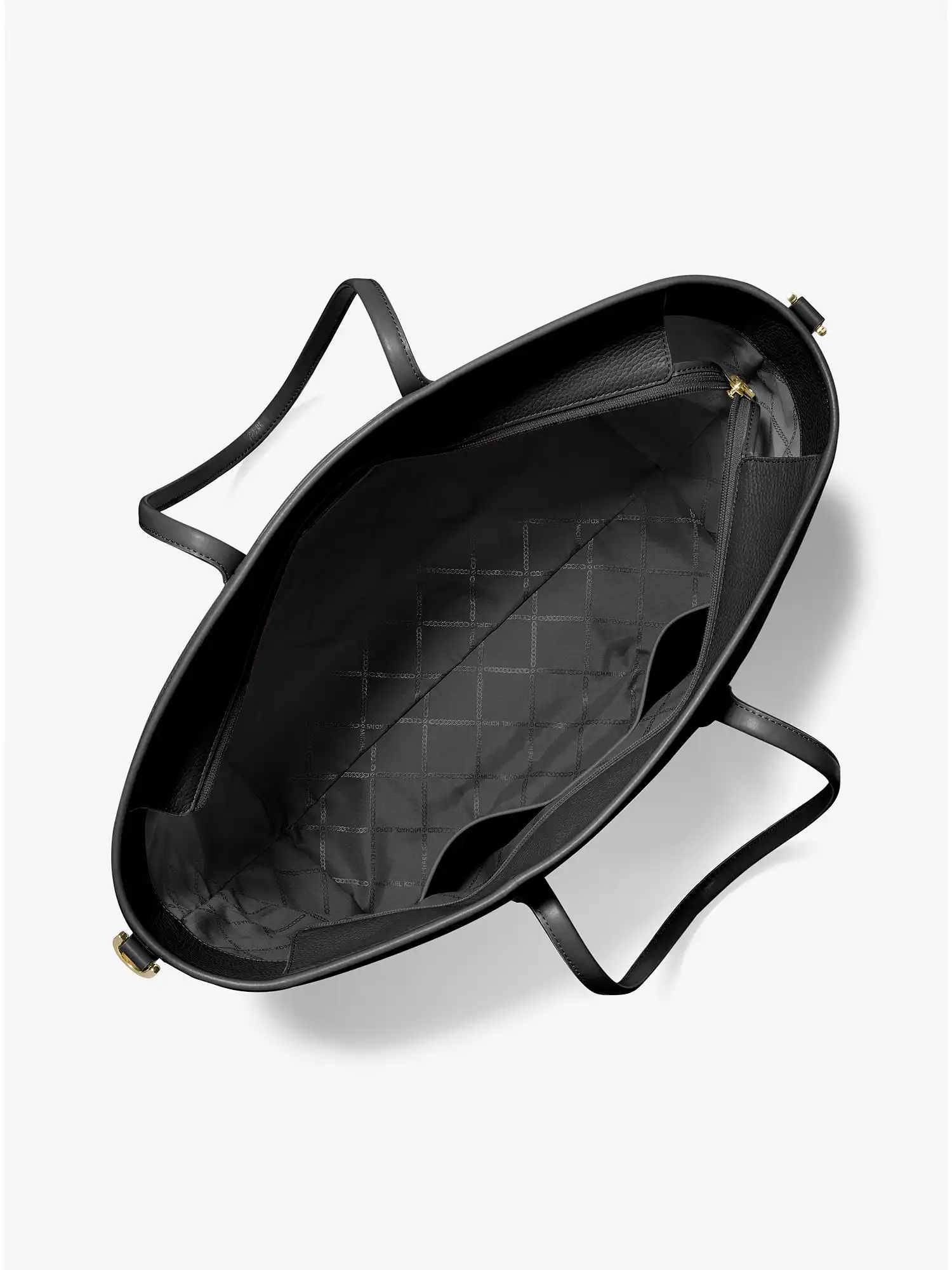 beck large pebbled leather tote bag black