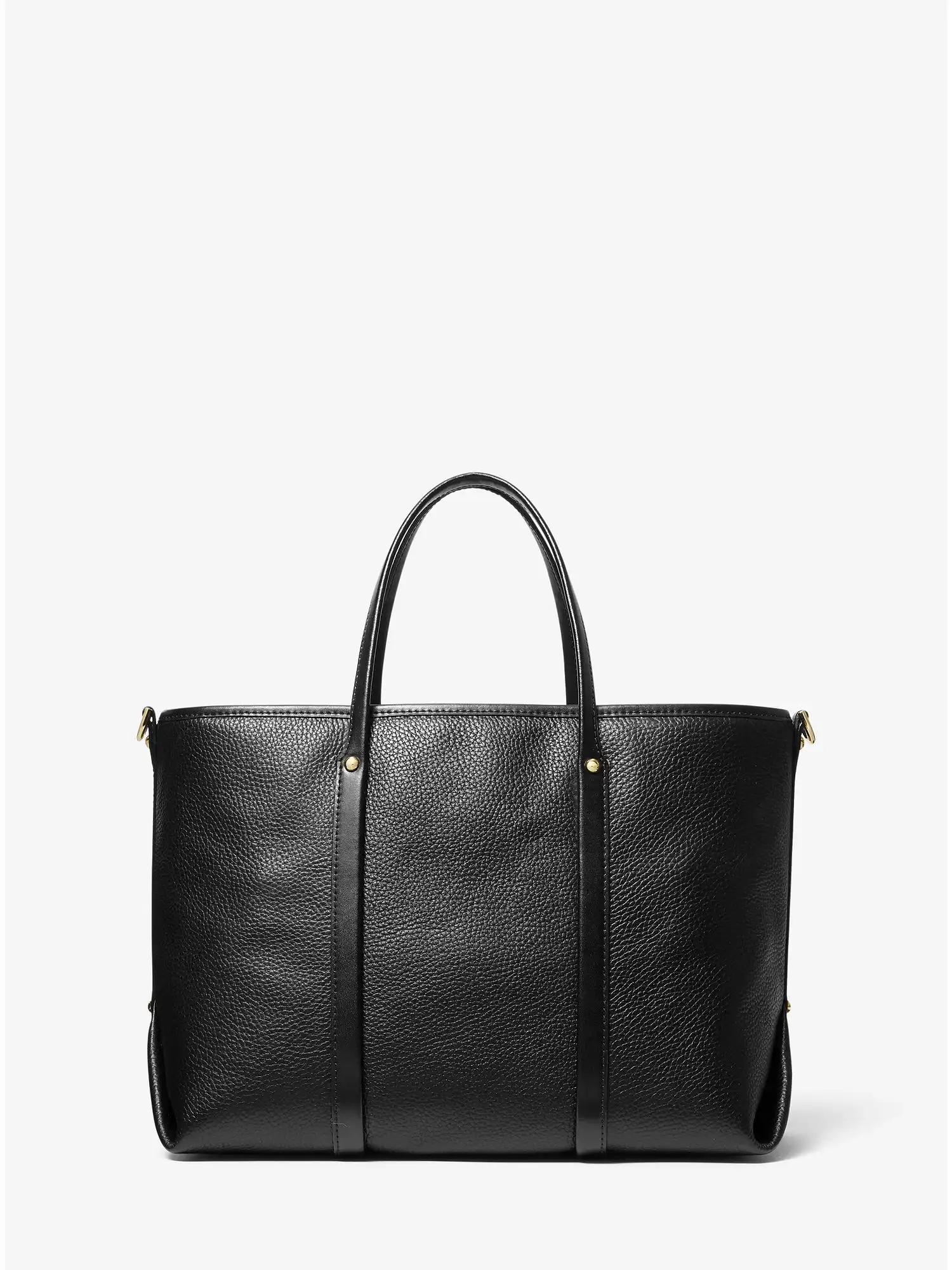 beck medium pebbled leather tote bag black