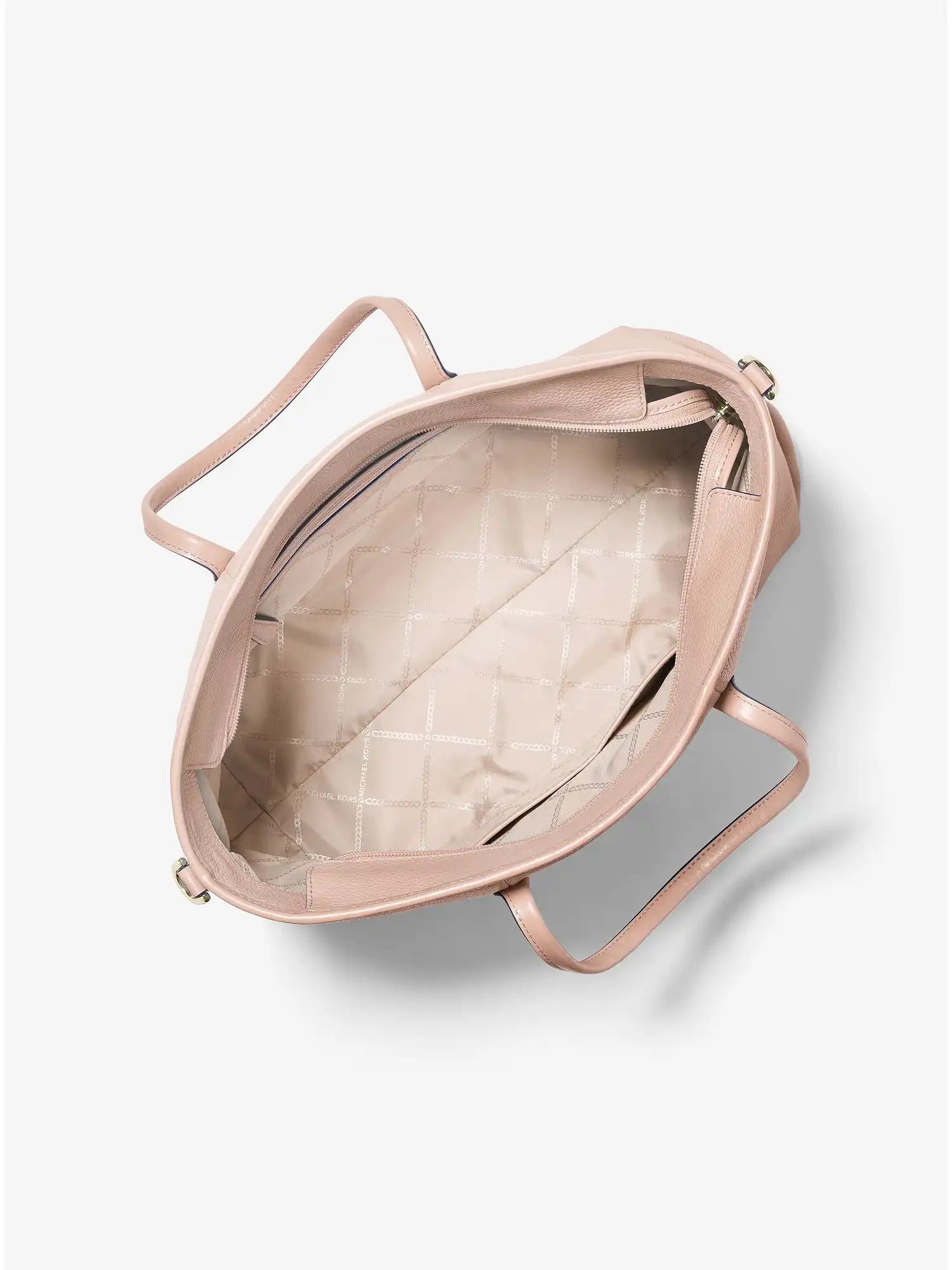 beck medium pebbled leather tote bag soft pink