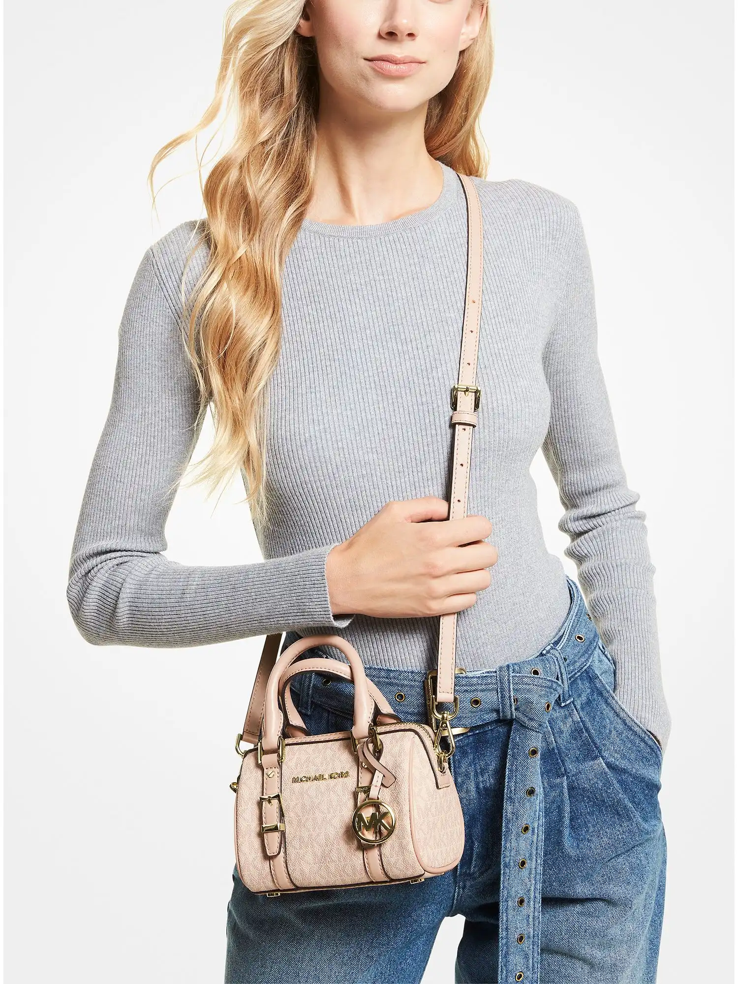 bedford legacy extra small logo duffle crossbody bag ballet