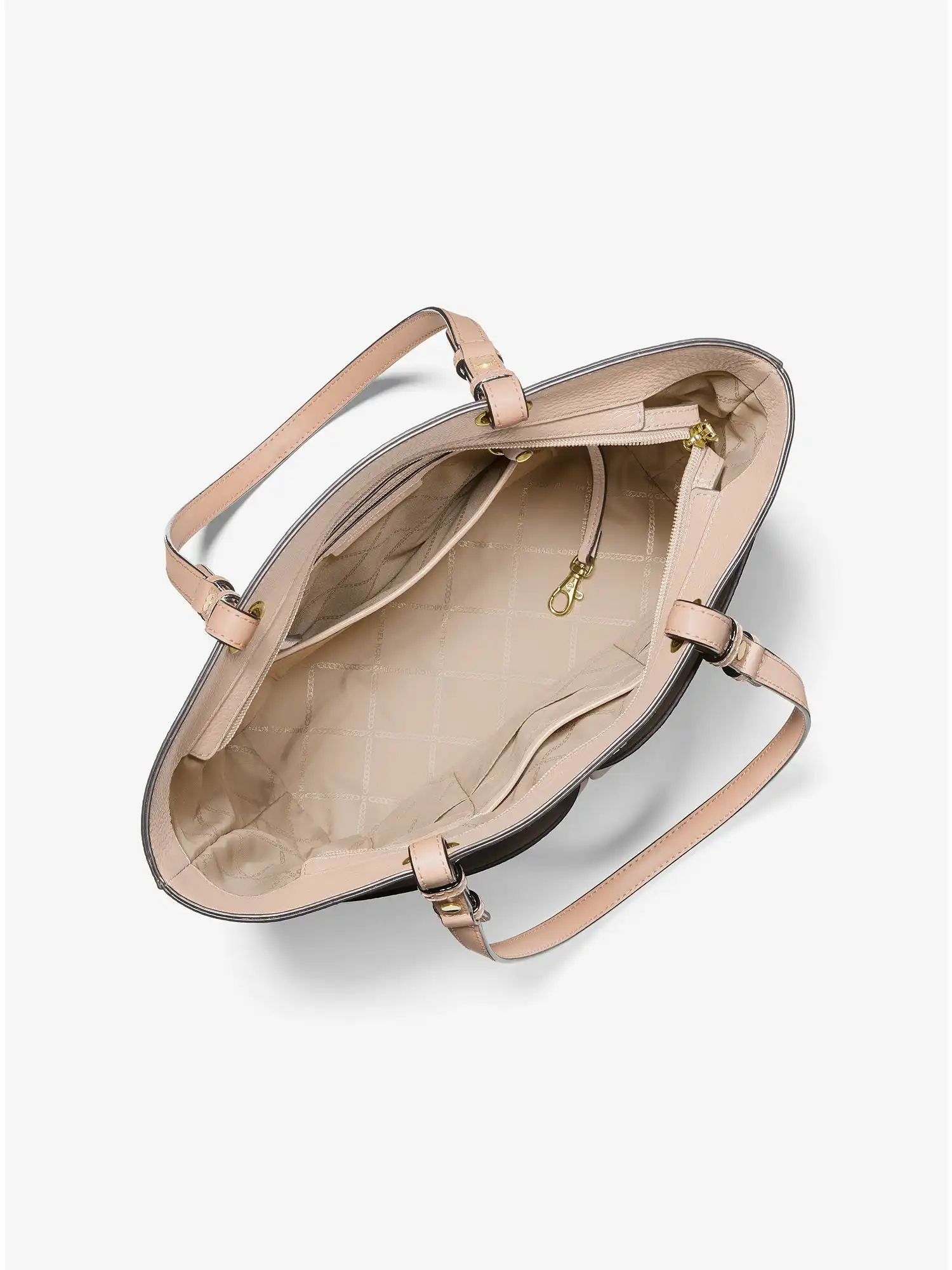 bedford medium pebbled leather tote soft pink