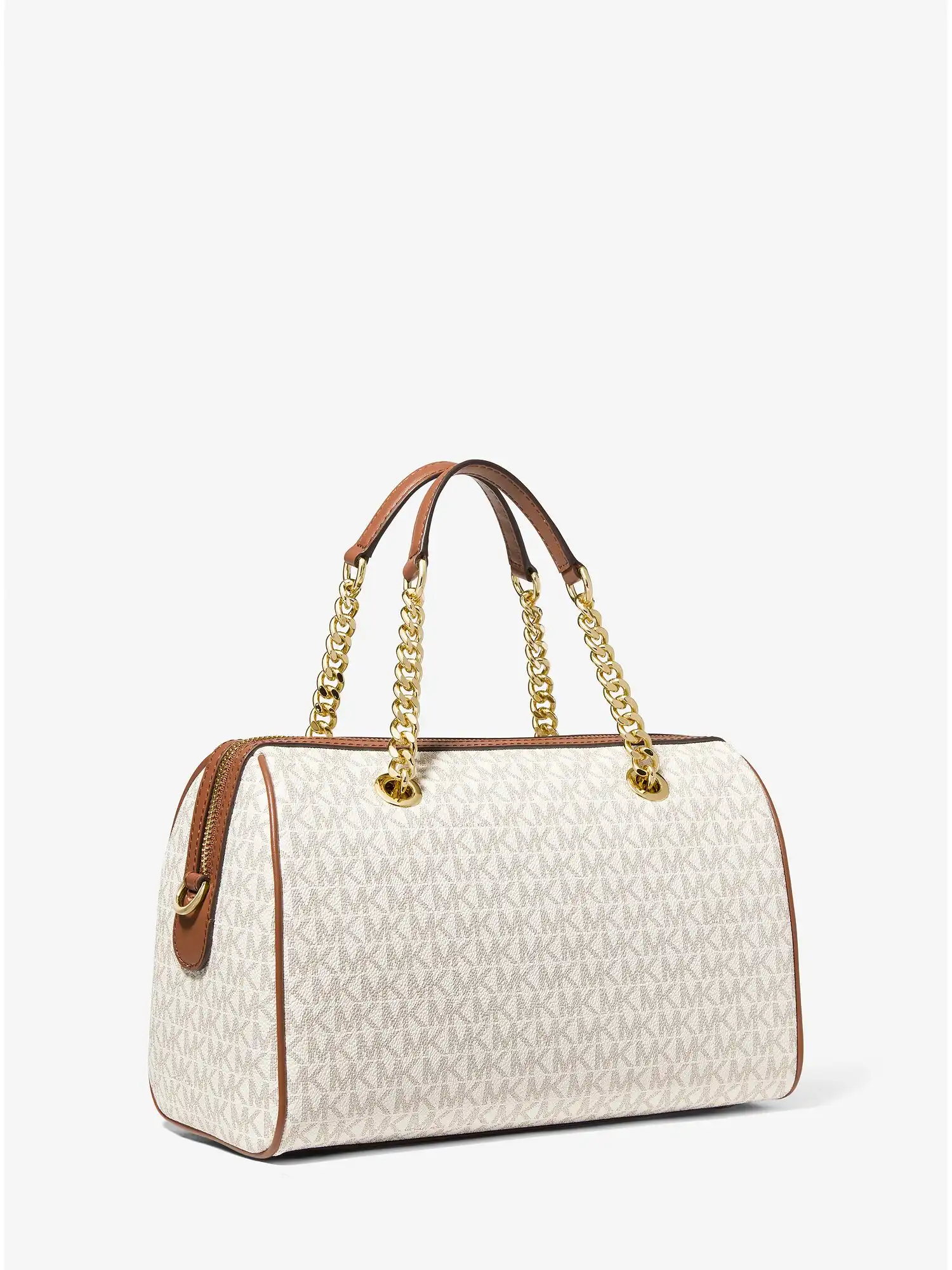 blaire medium logo stripe satchel dahlia multi