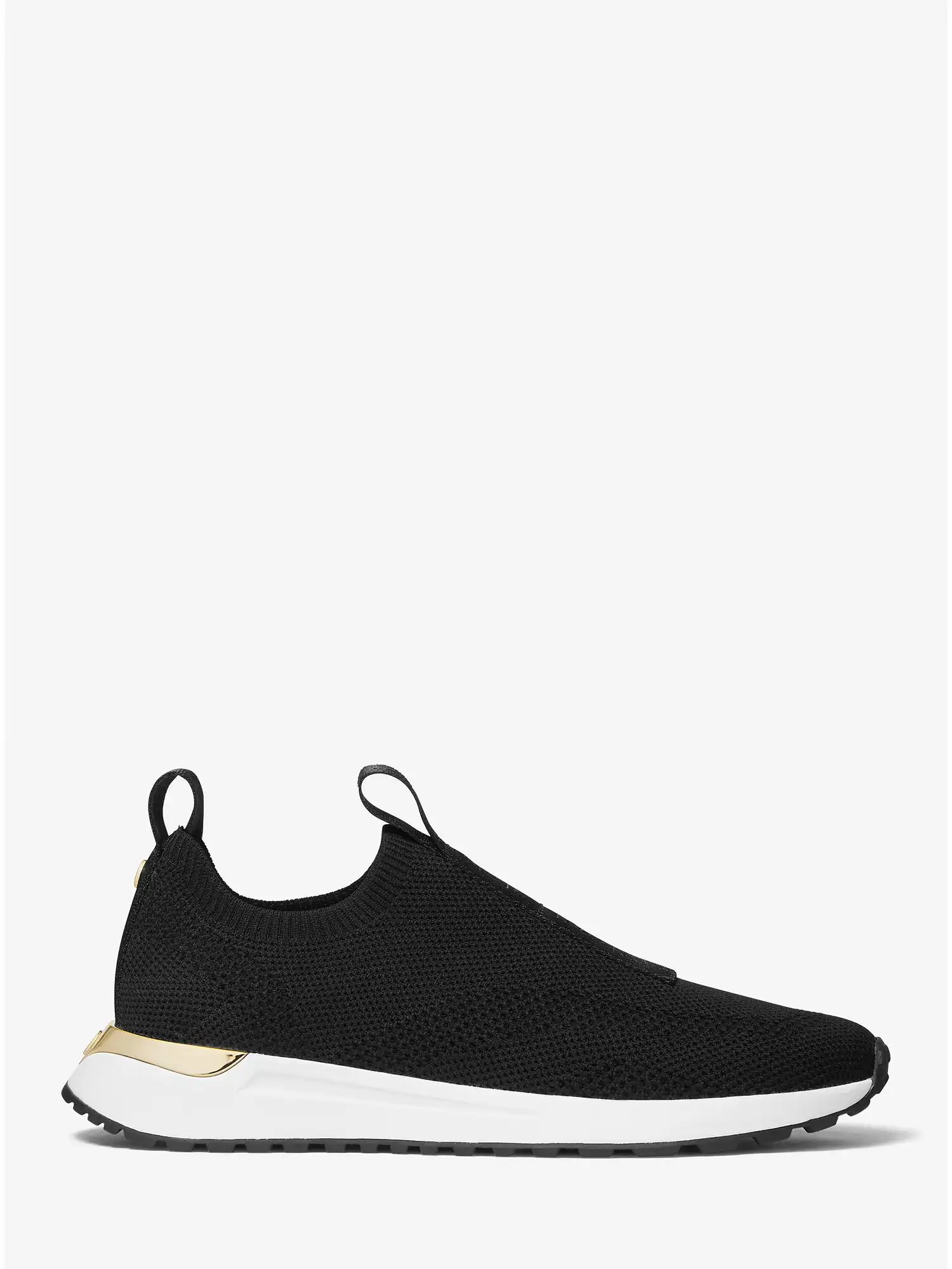 bodie logo tape mesh slip on trainer black