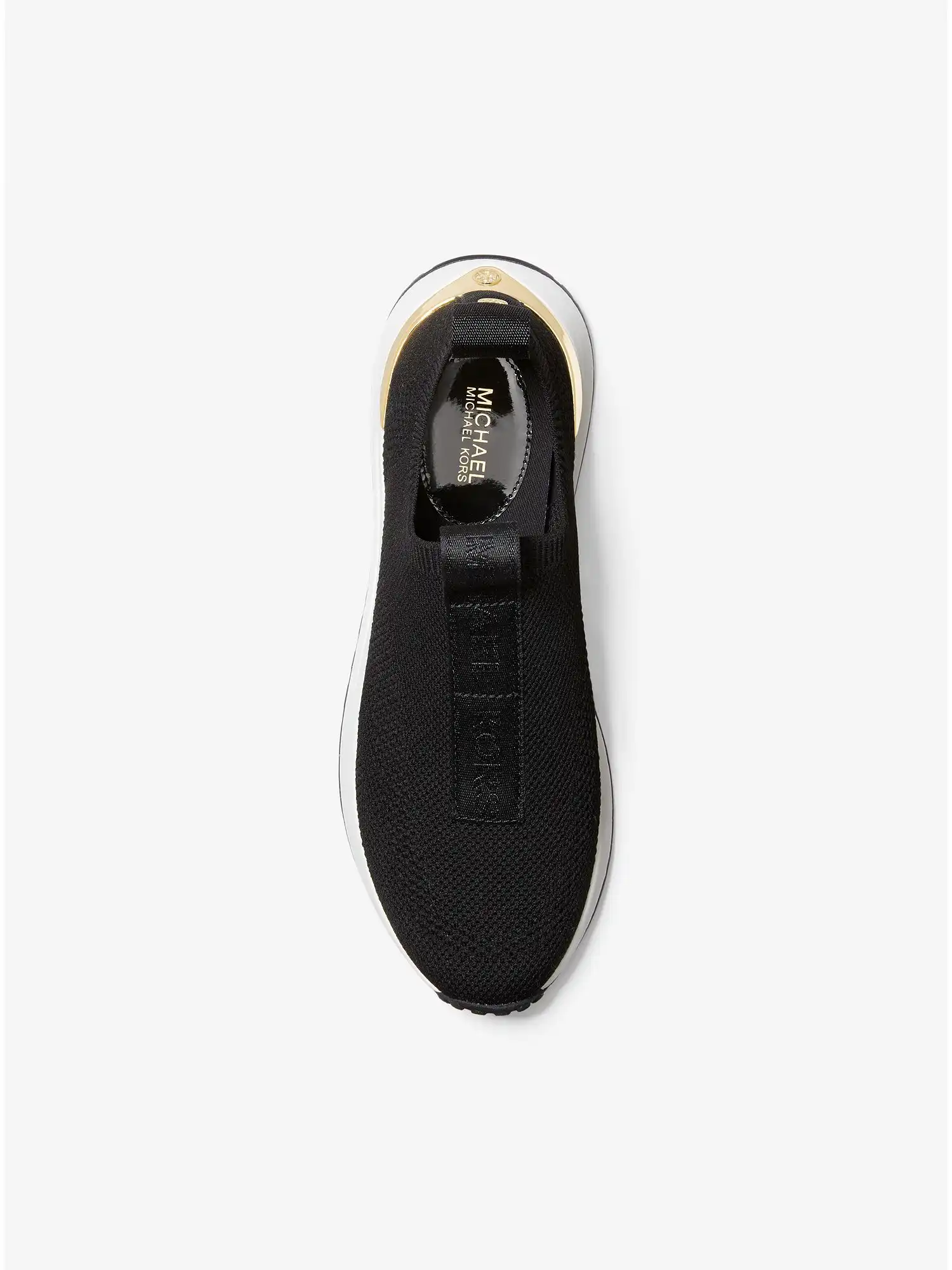 bodie logo tape mesh slip on trainer black