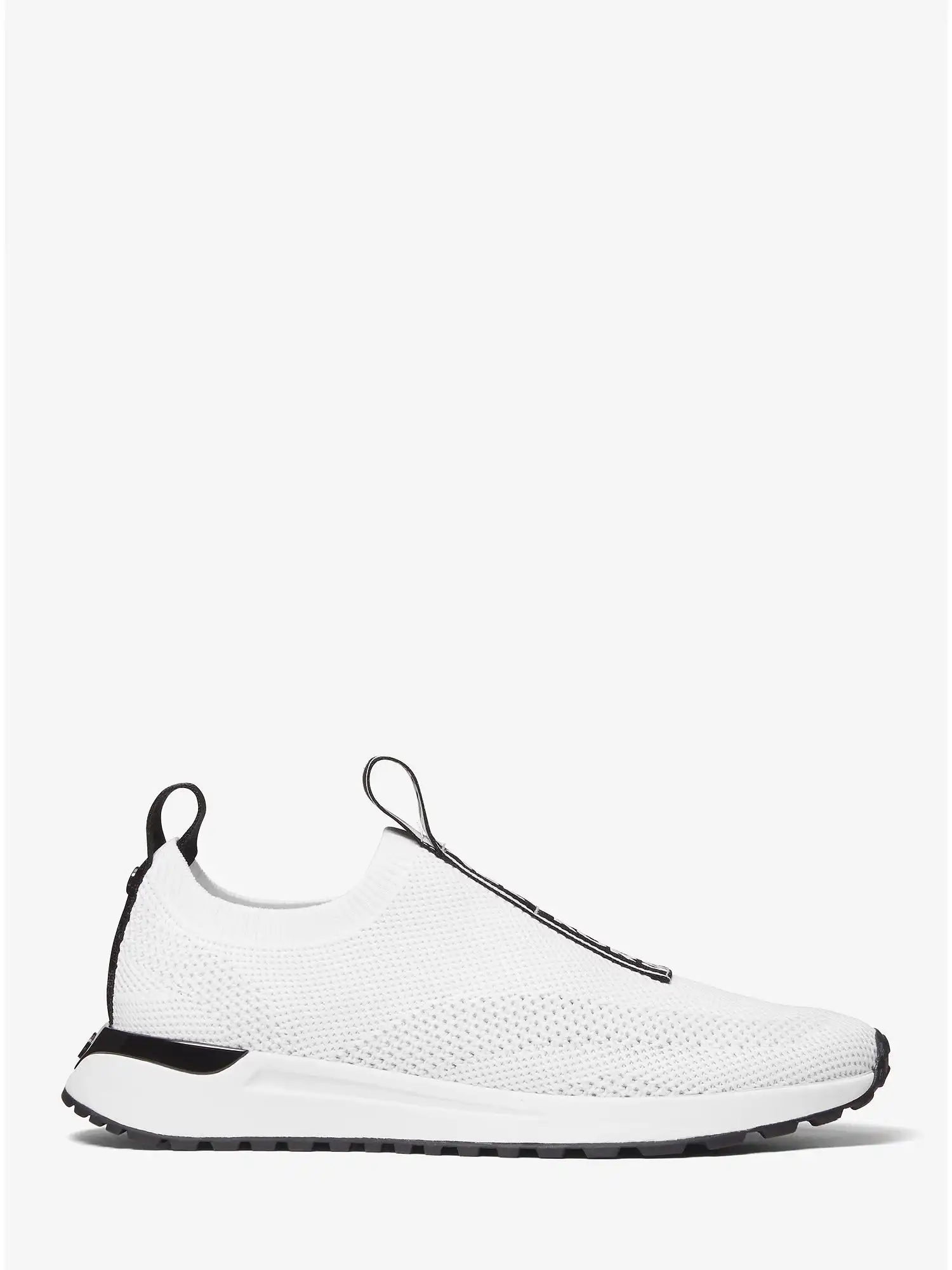 bodie logo tape mesh slip on trainer optic white