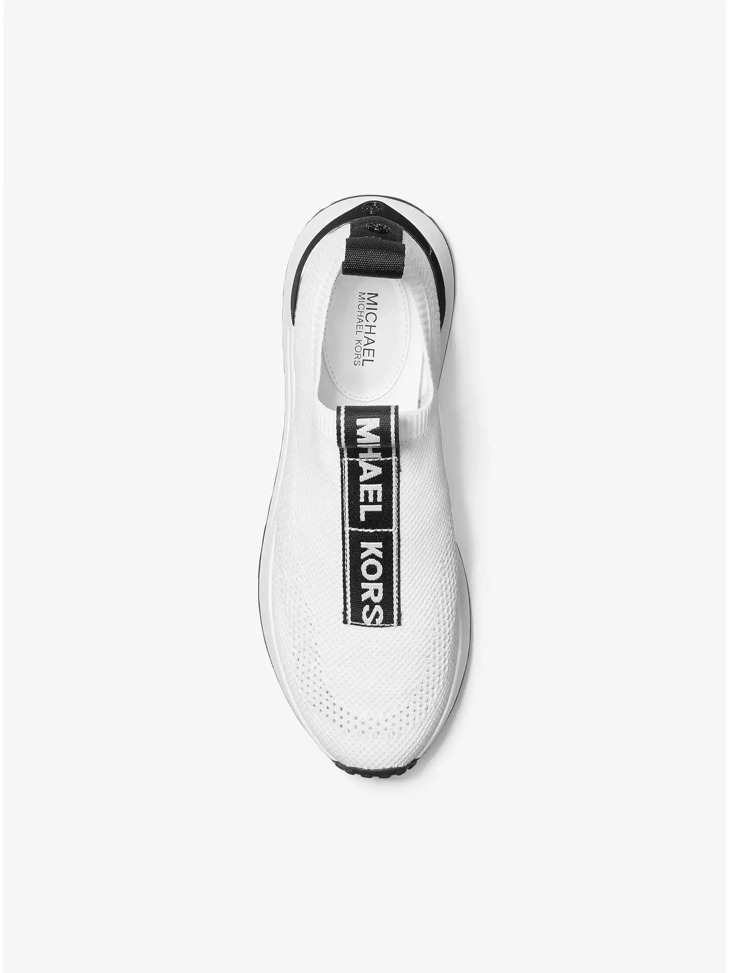 bodie logo tape mesh slip on trainer optic white