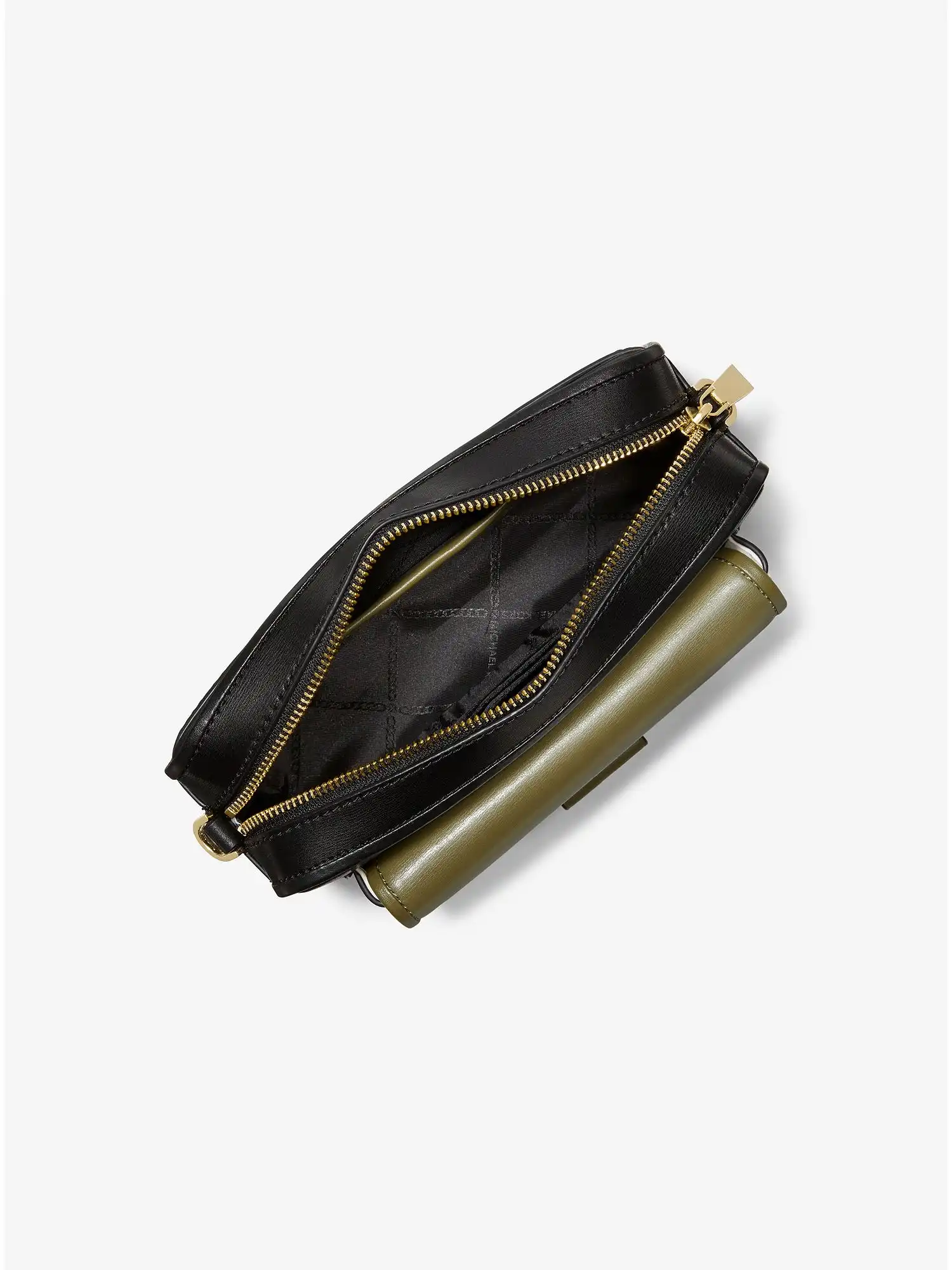 bradshaw medium color block leather camera bag olive combo