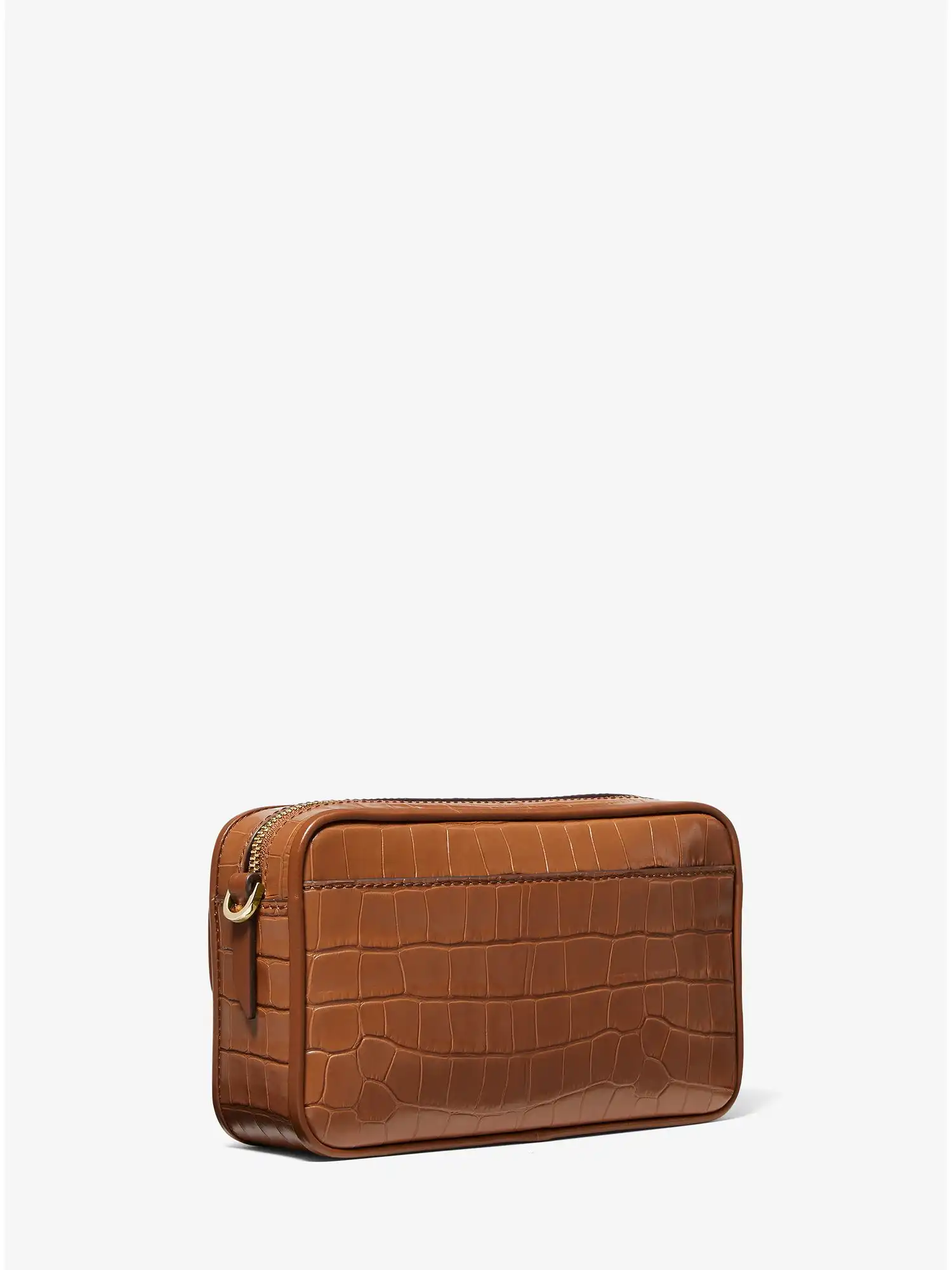 bradshaw medium crocodile embossed leather camera bag chestnut