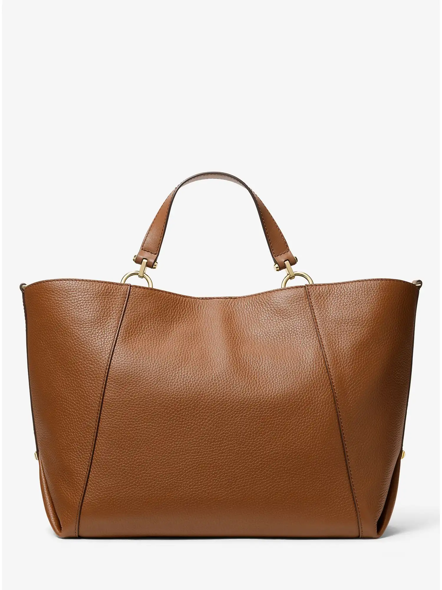 brooklyn large pebbled leather tote bag luggage