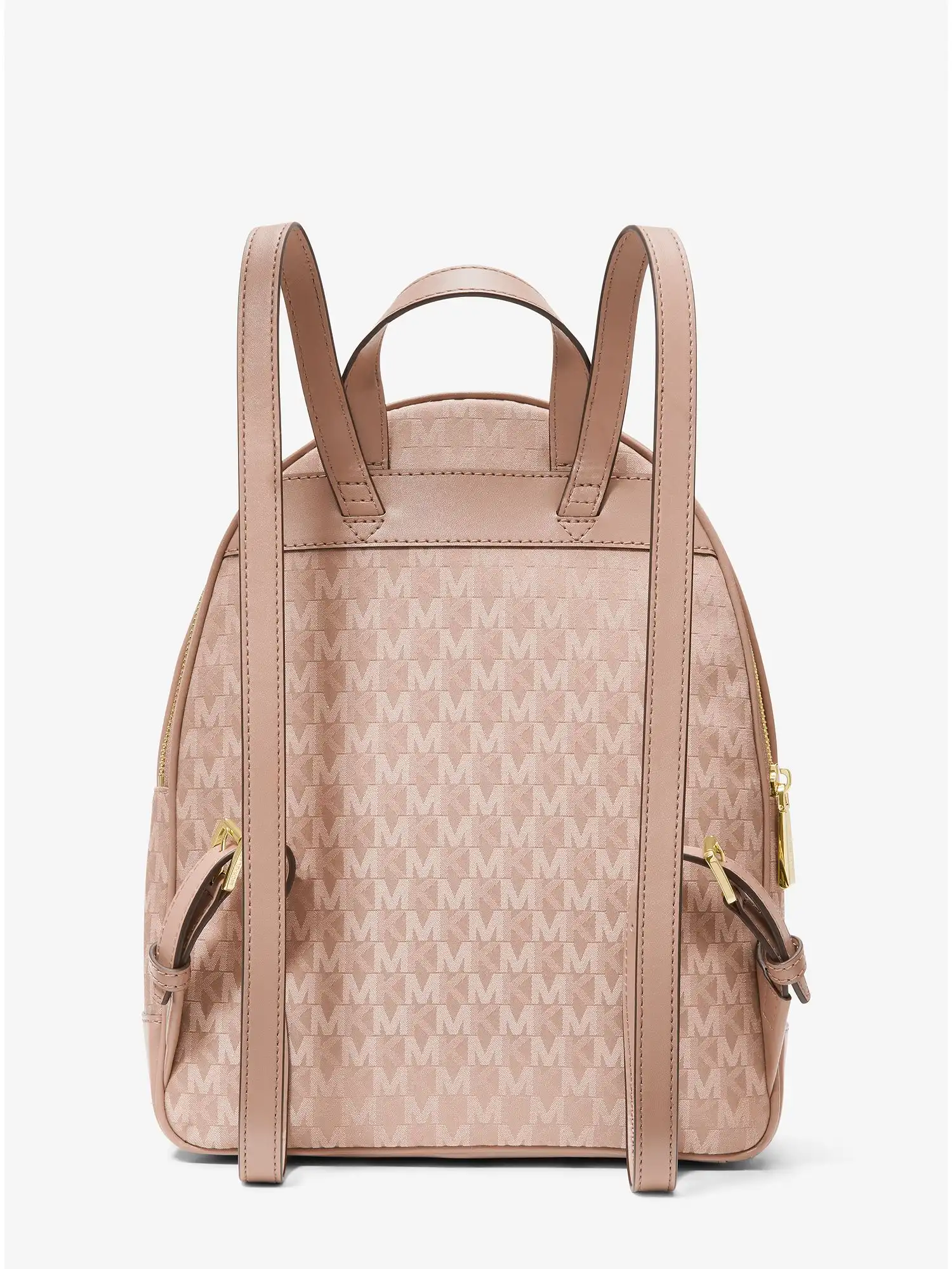 brooklyn medium logo jacquard backpack fawn