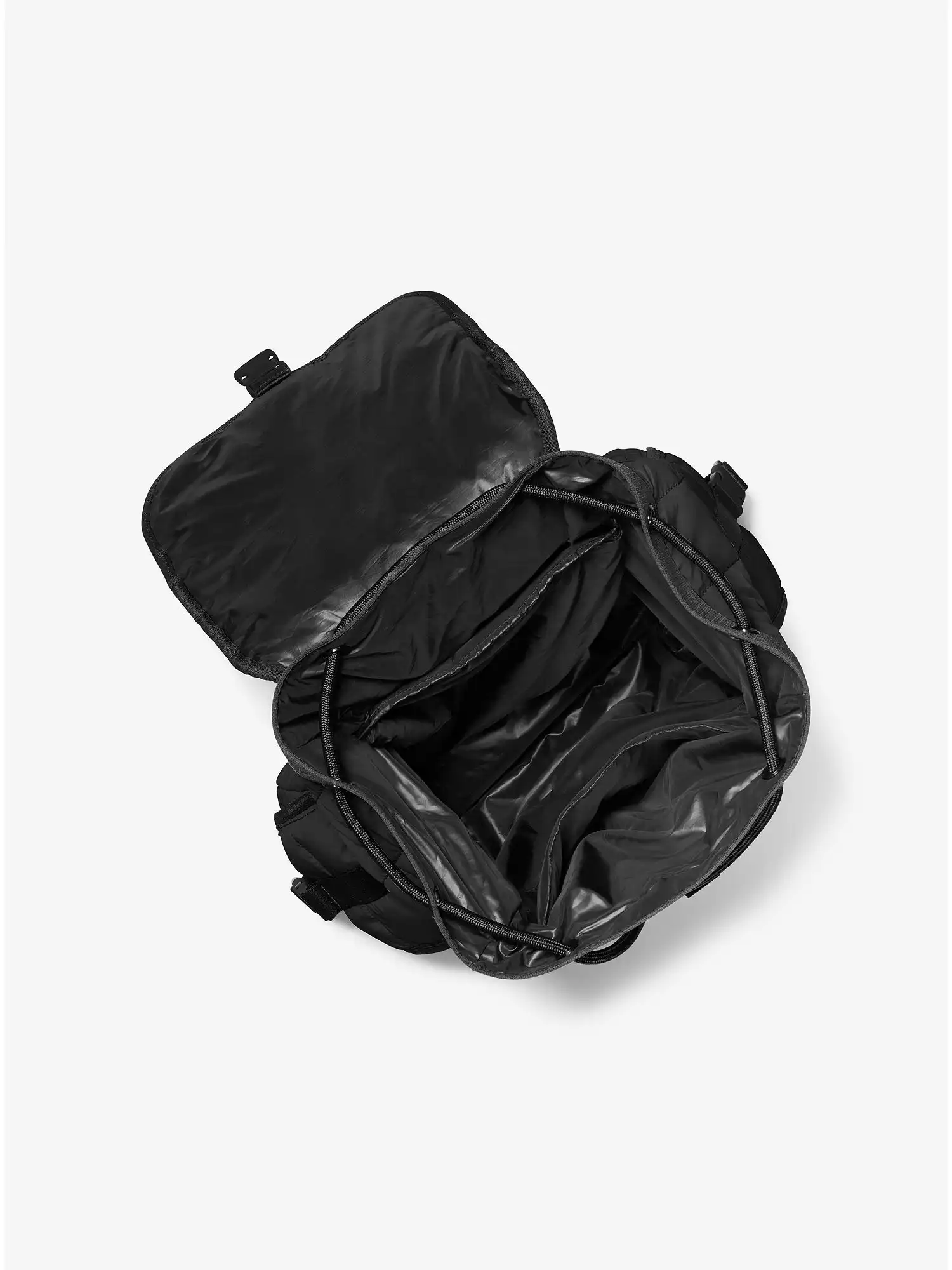 brooklyn quilted recycled polyester backpack black
