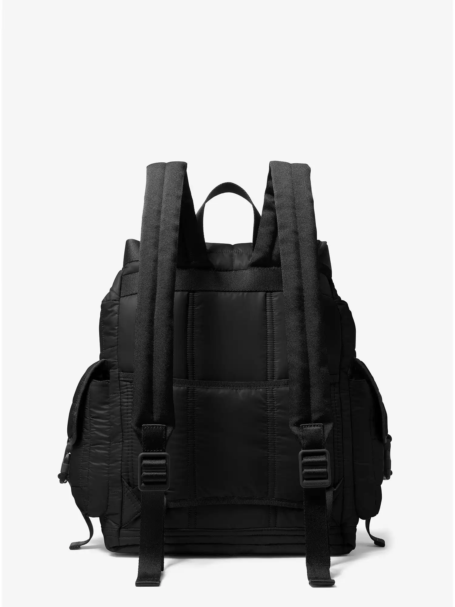 brooklyn quilted recycled polyester backpack black