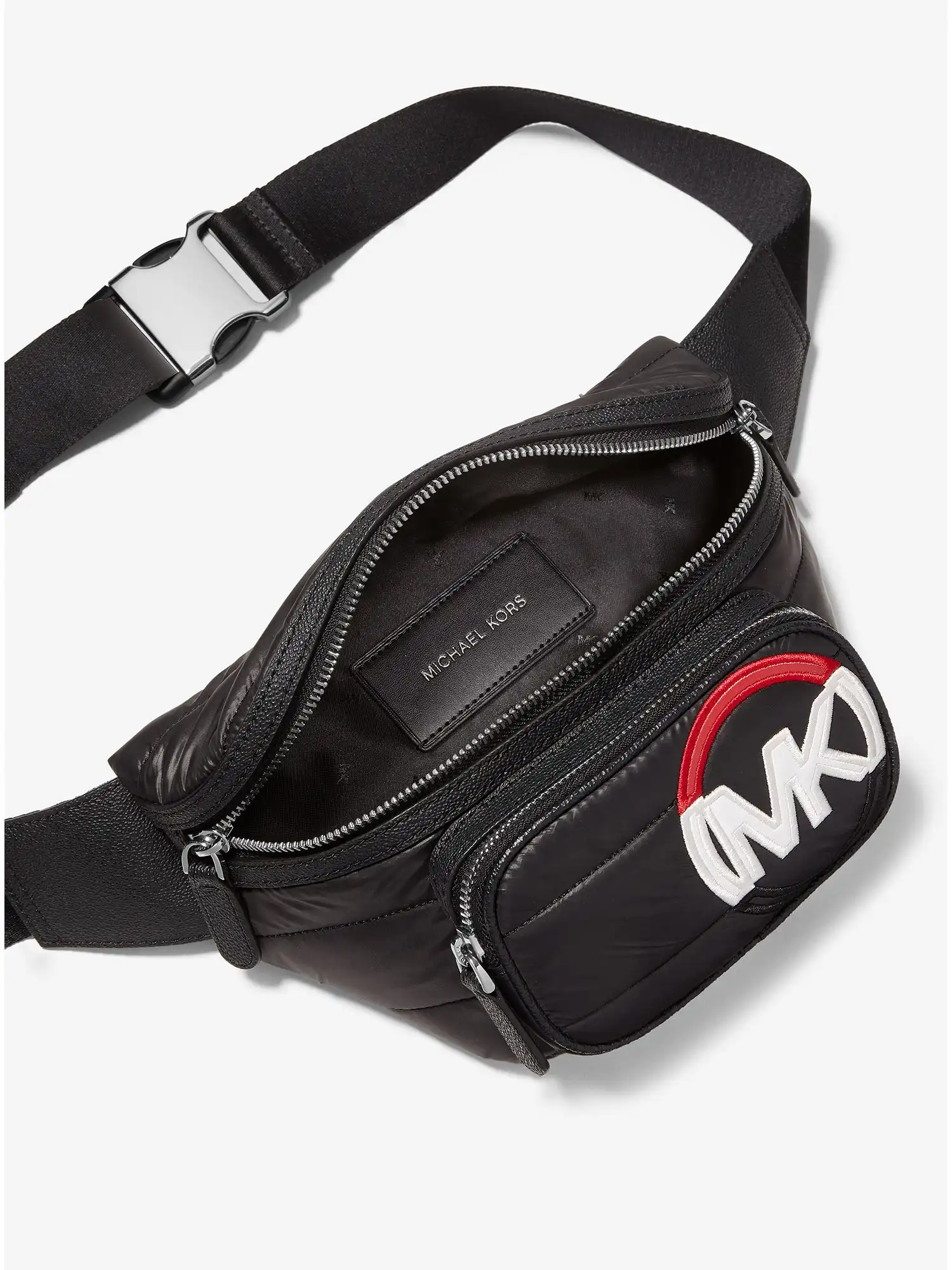 brooklyn quilted recycled polyester belt bag black