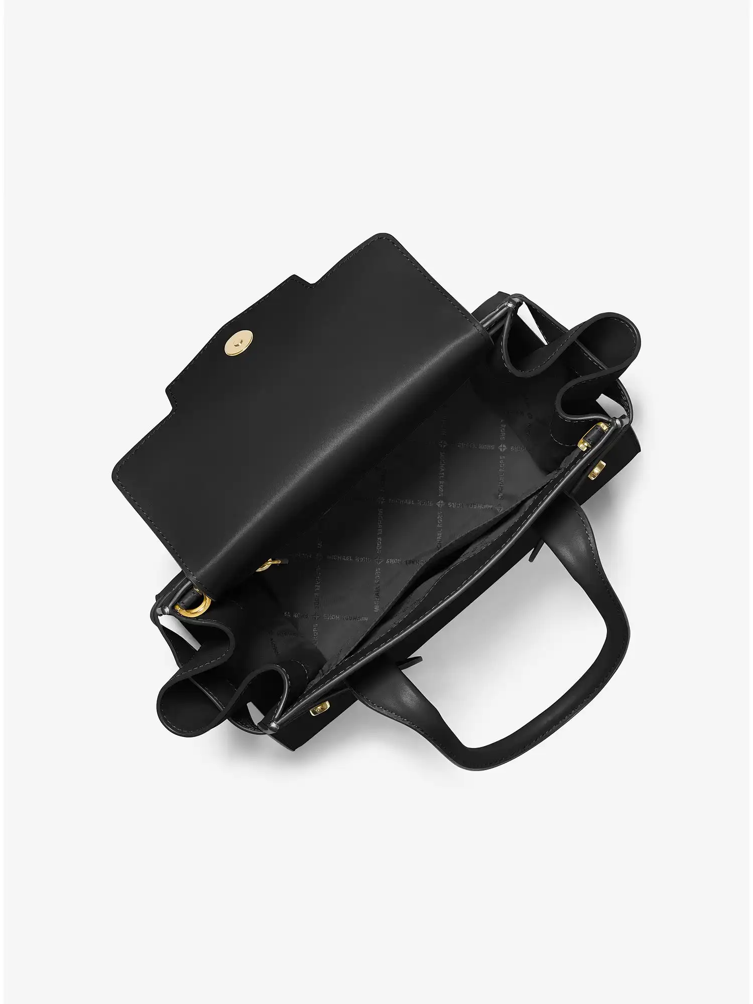 carmen medium faux leather belted satchel black