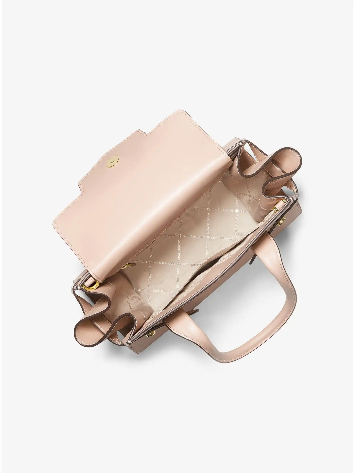 carmen medium faux leather belted satchel buff