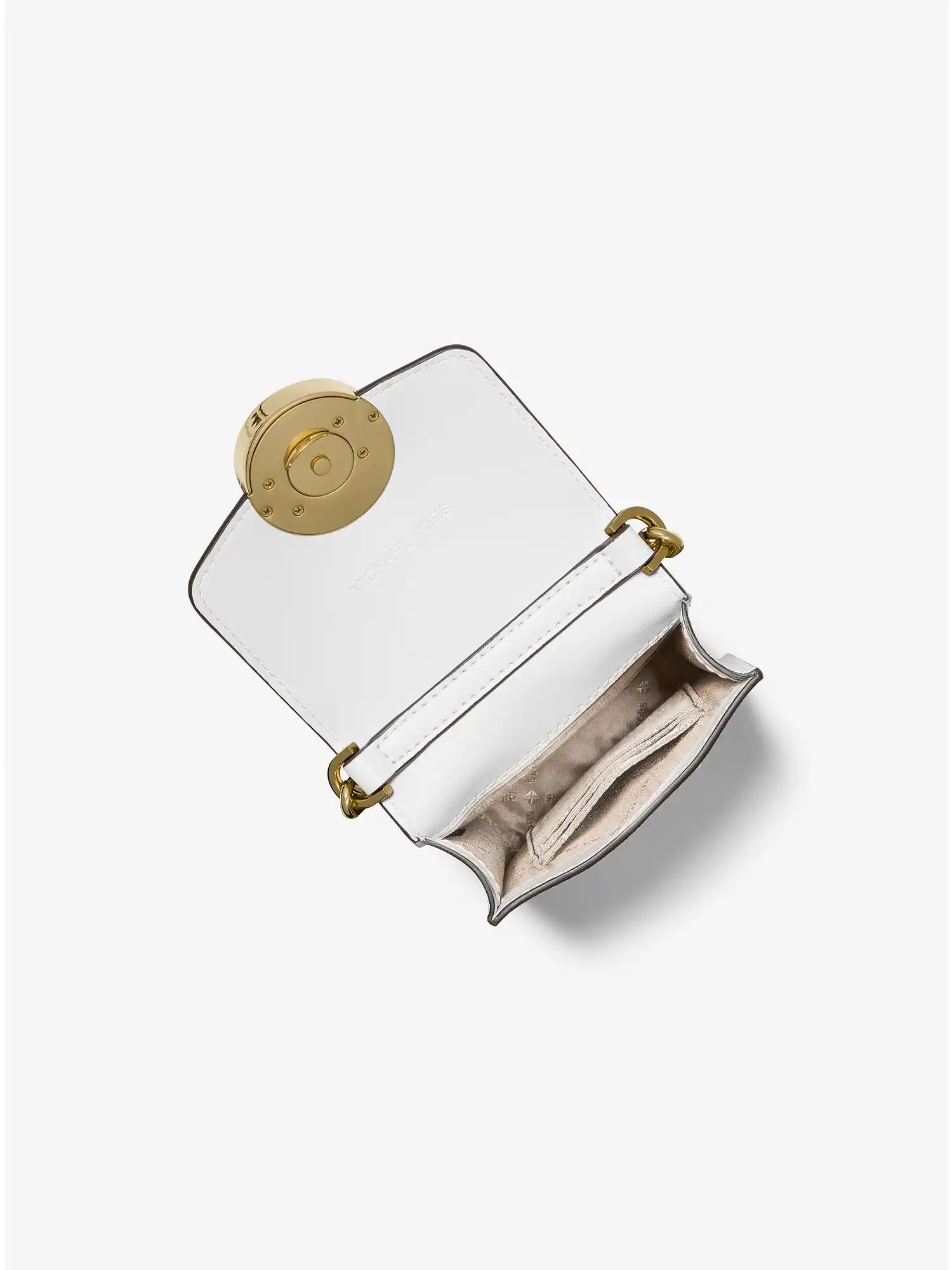 carmen small faux leather phone crossbody bag optic white