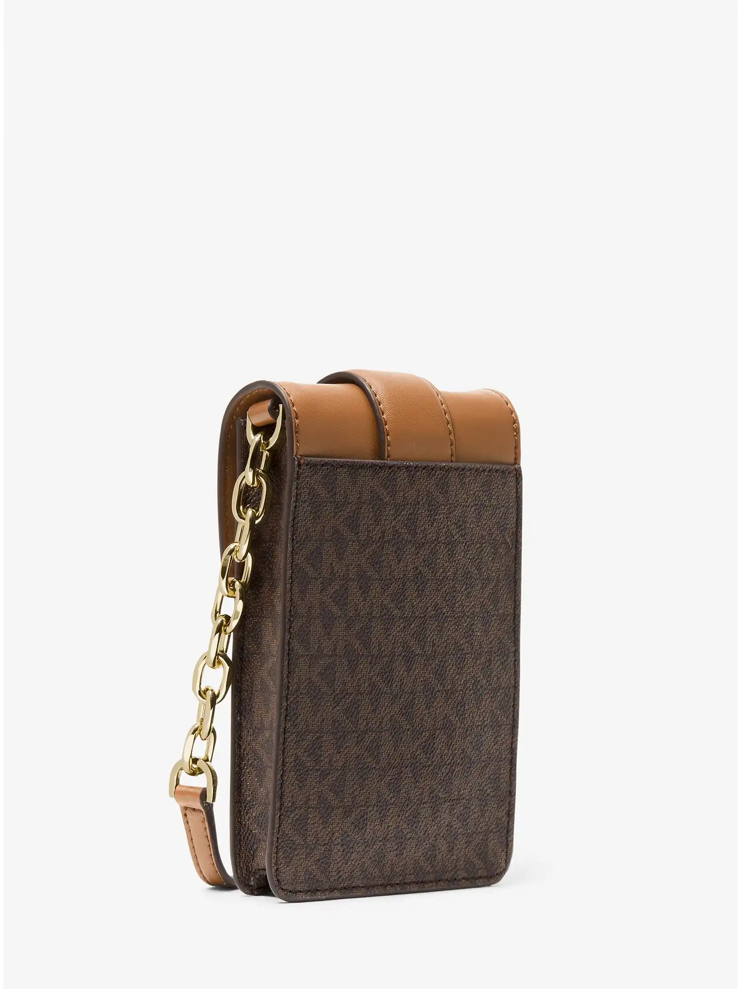 carmen small logo smartphone crossbody bag brown