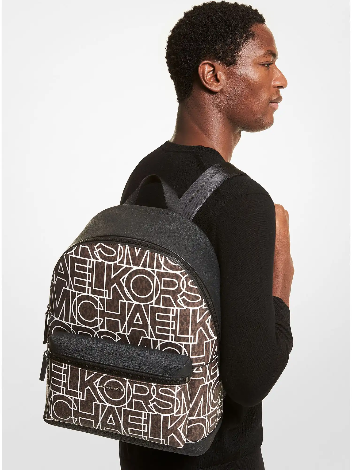 cooper graphic logo backpack brown