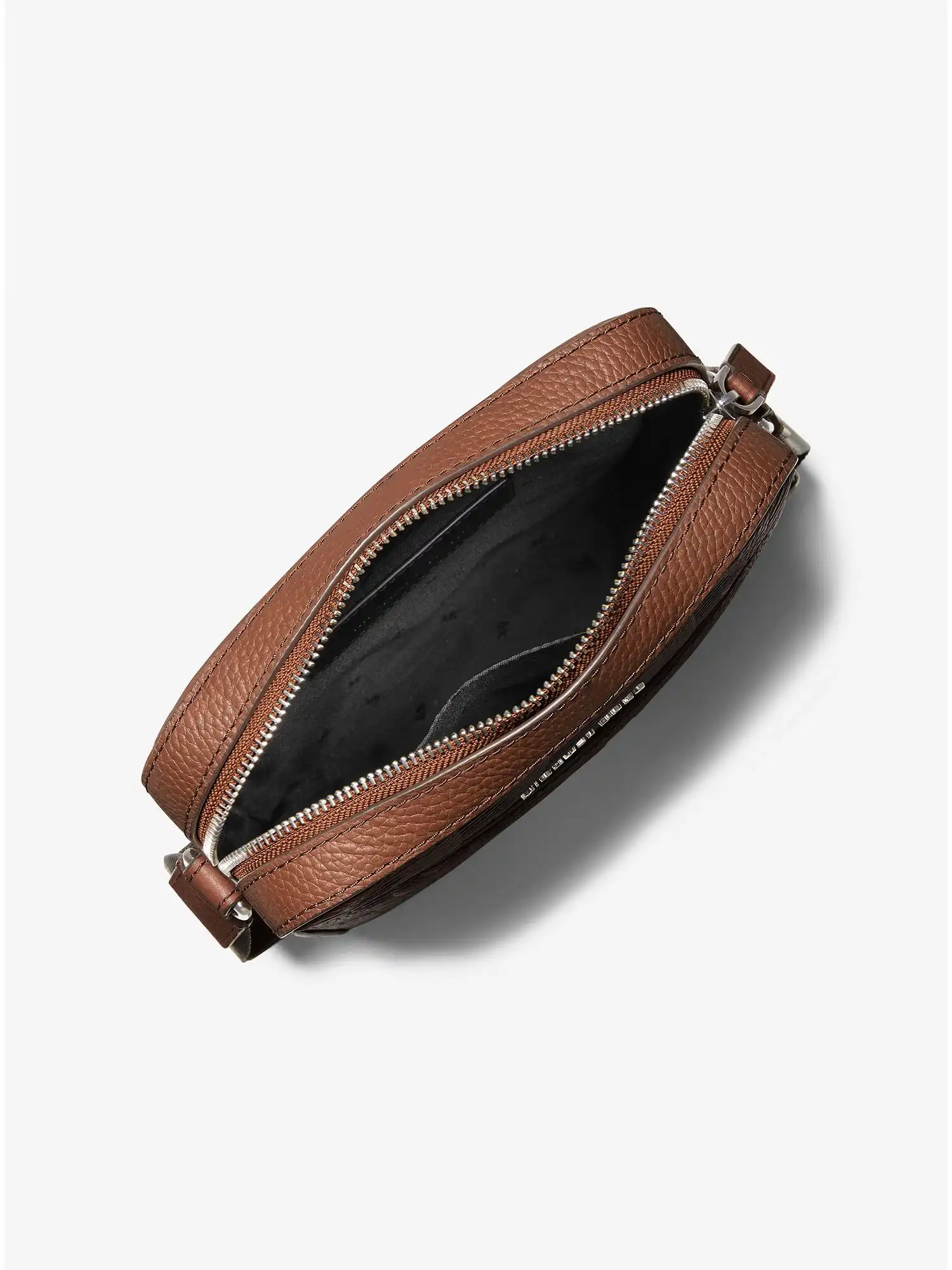 cooper logo embossed leather flight bag luggage