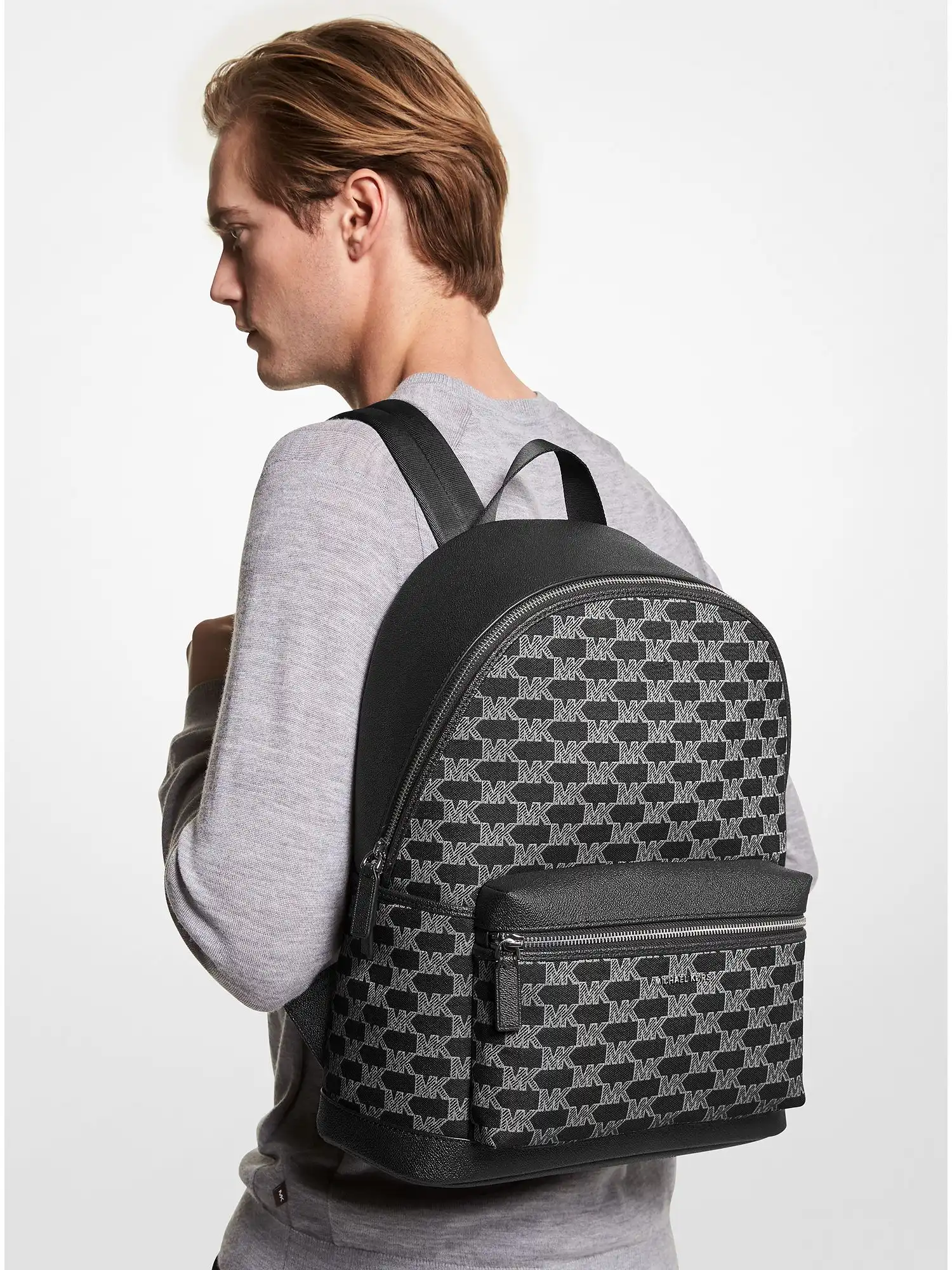 cooper logo jacquard backpack black combo