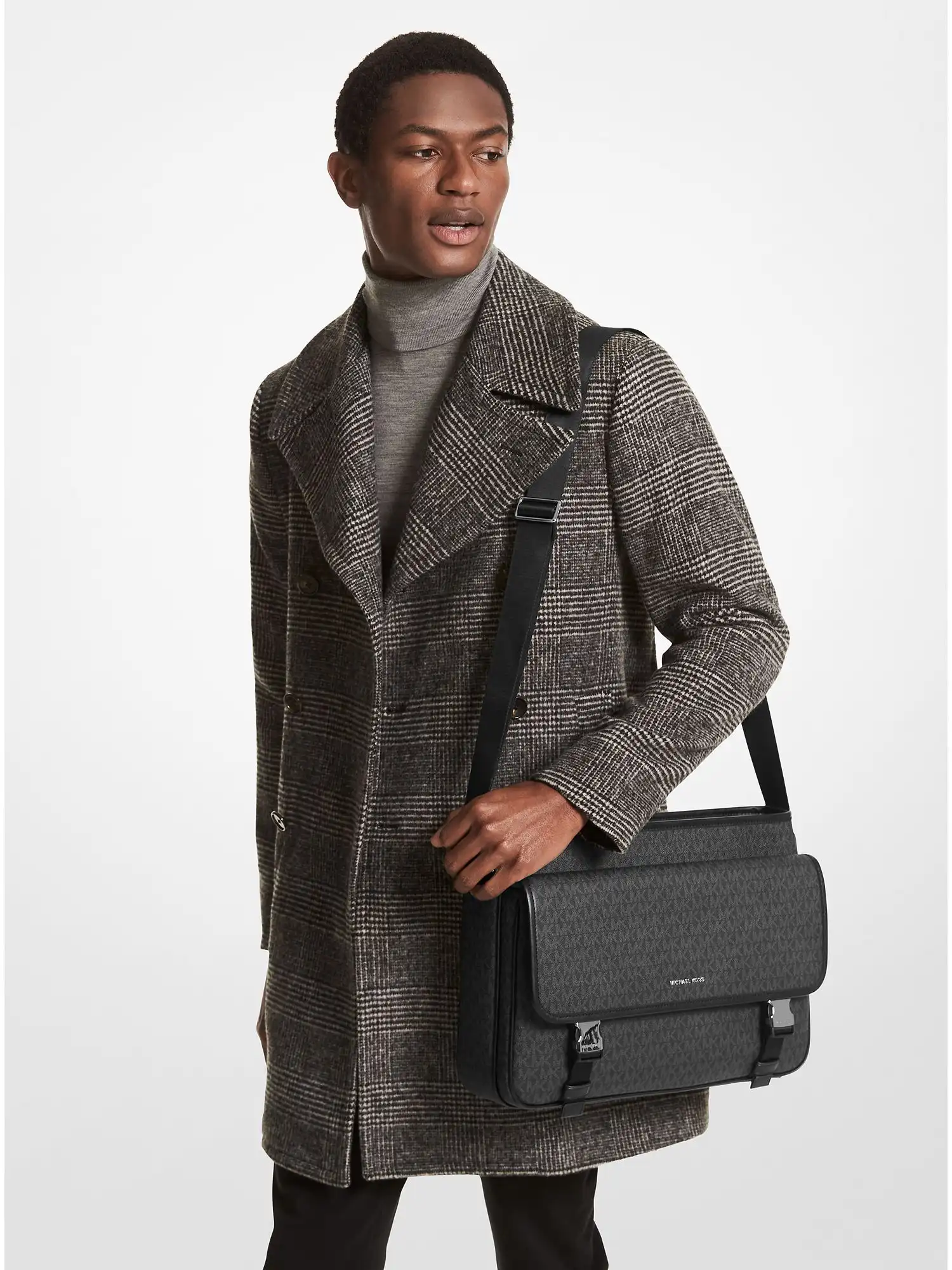 cooper logo messenger bag black