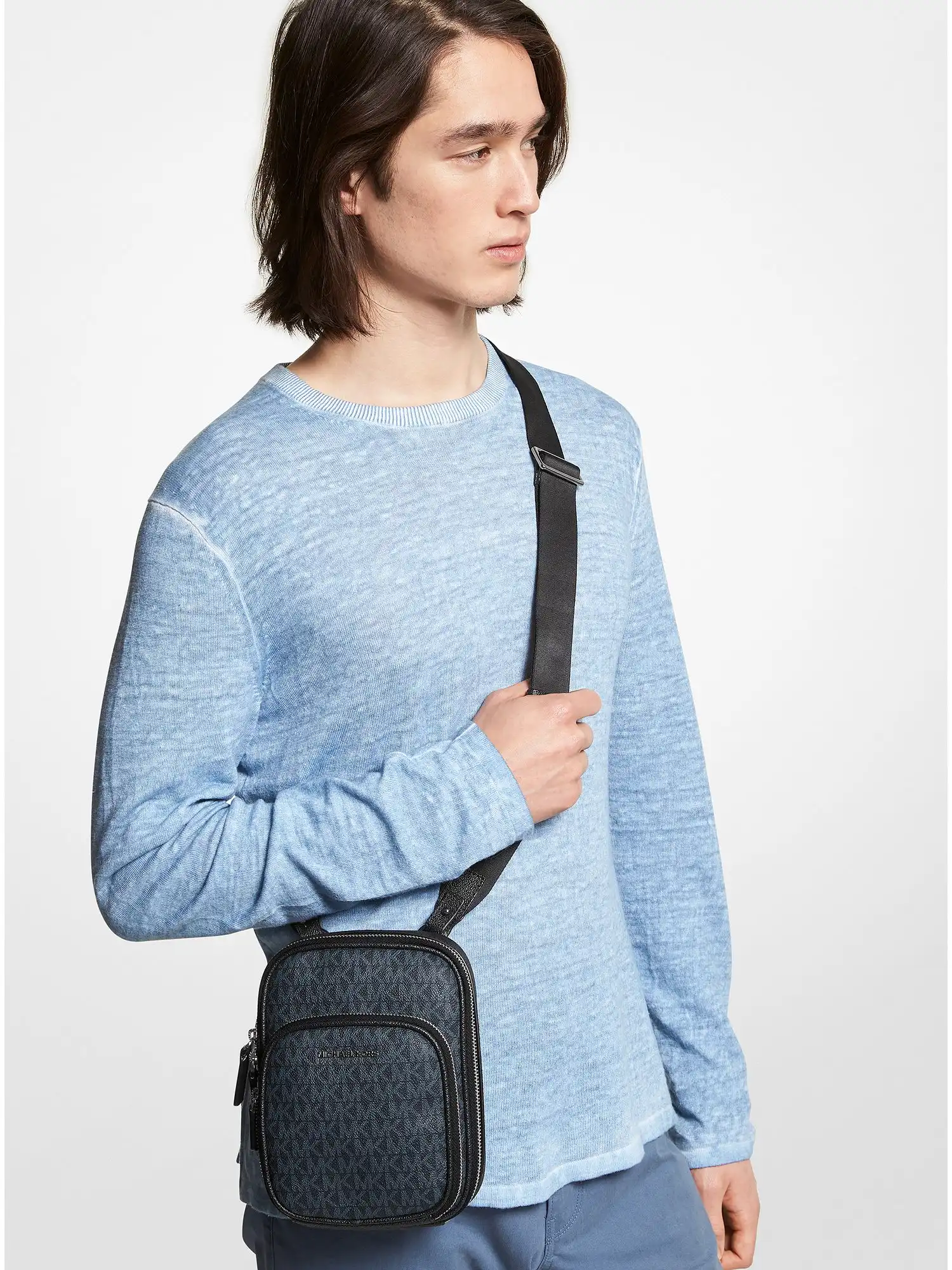 cooper logo travel crossbody bag admrl plblue