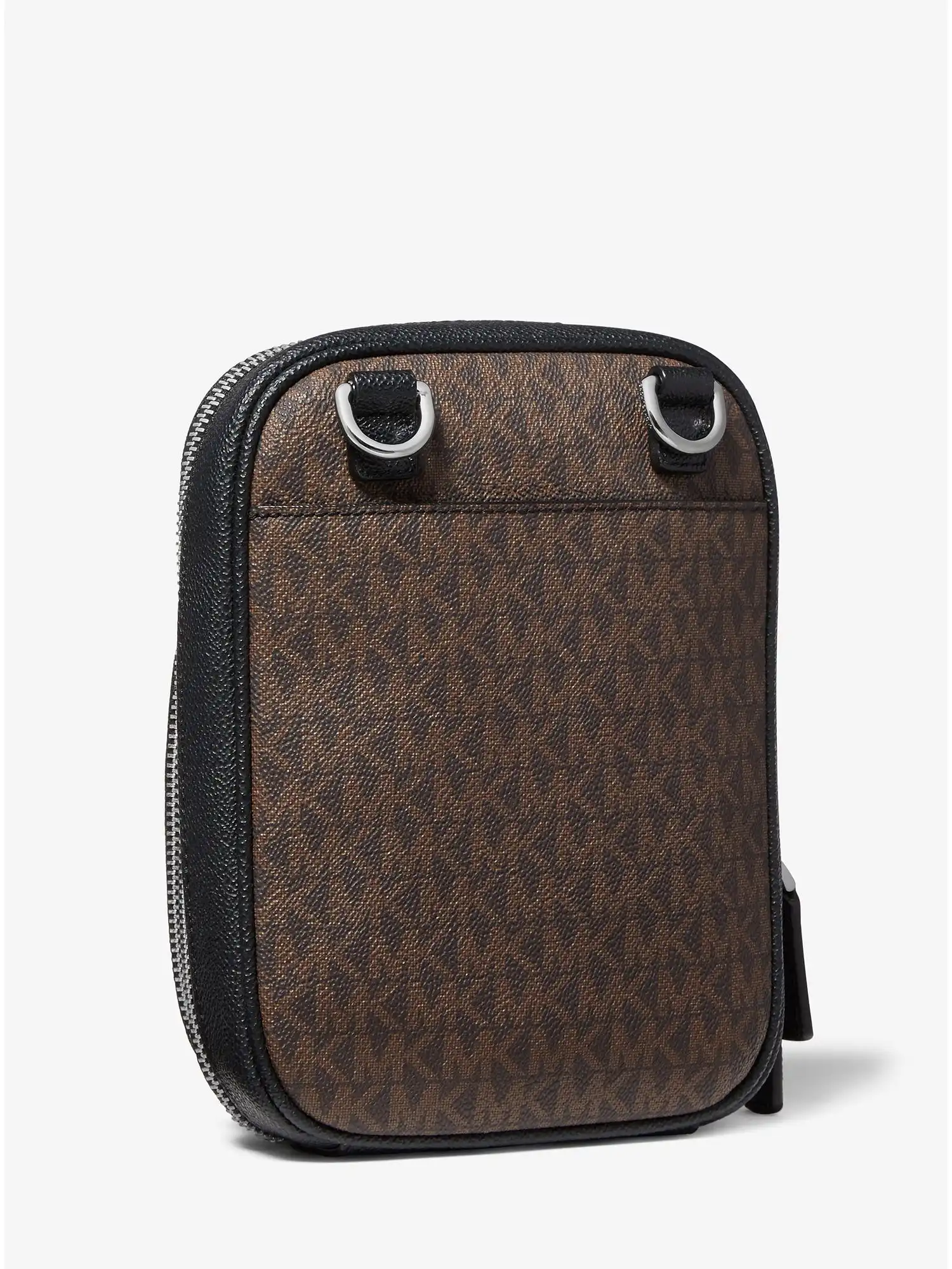 cooper logo travel crossbody bag brown black