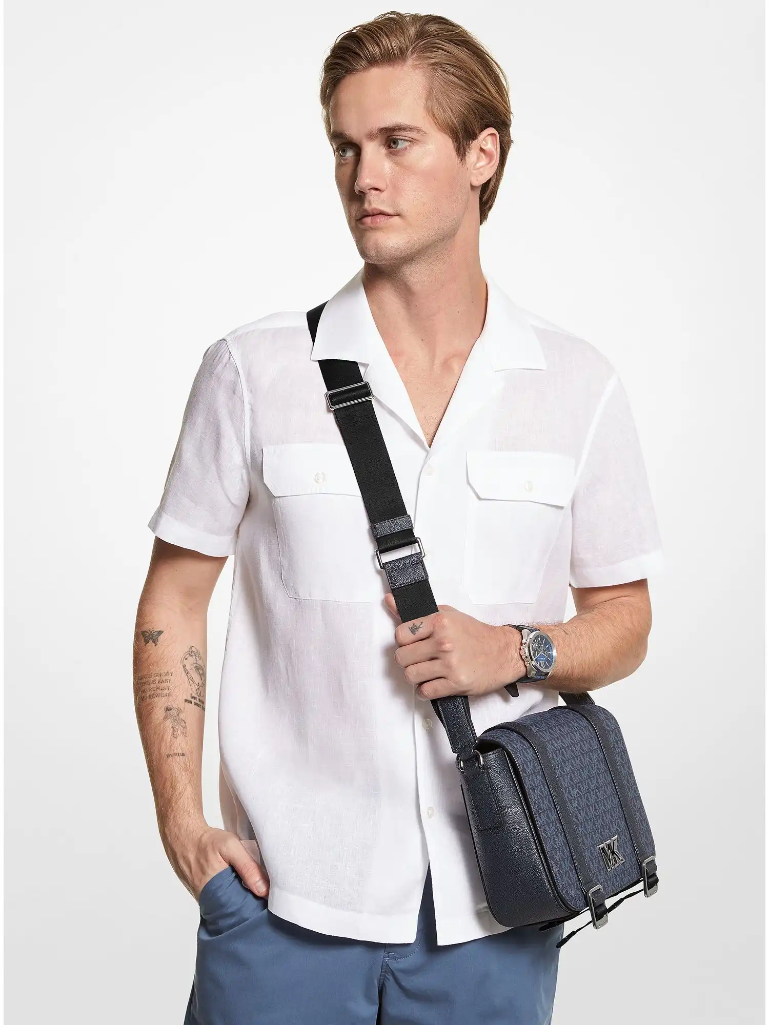 cooper medium logo messenger bag admiral mlti