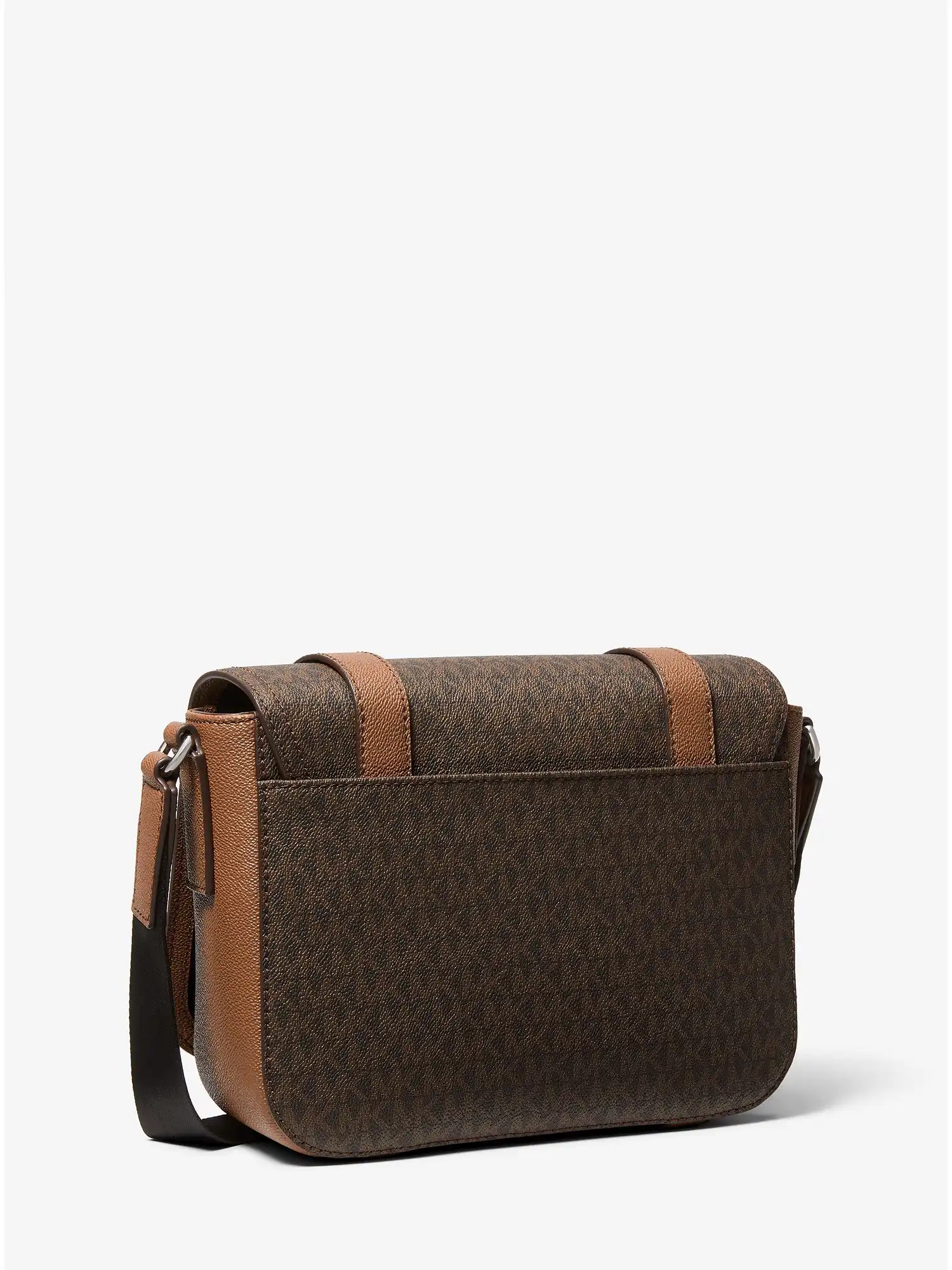 cooper medium logo messenger bag brown