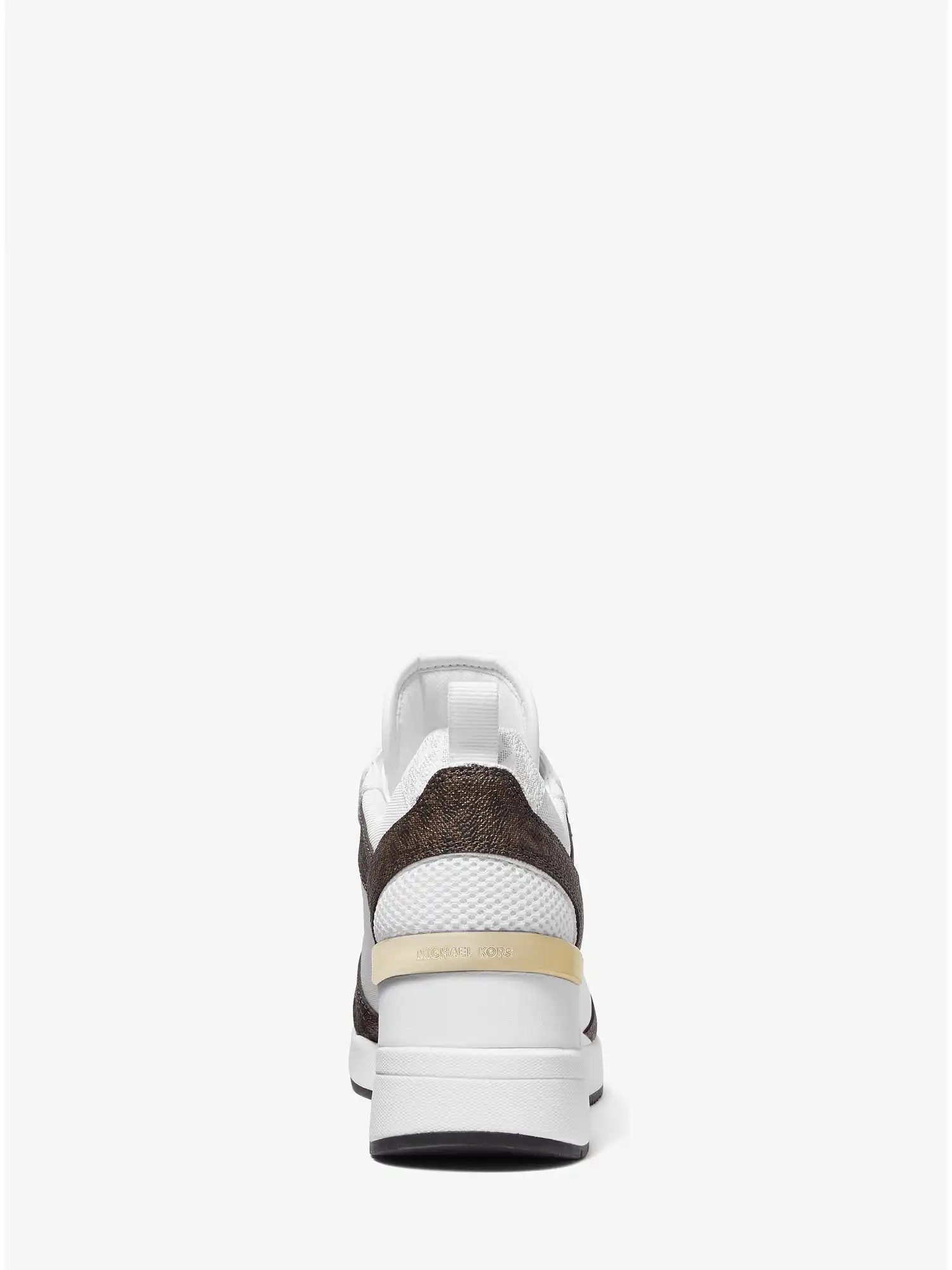 crista logo and mesh trainer op wht brown