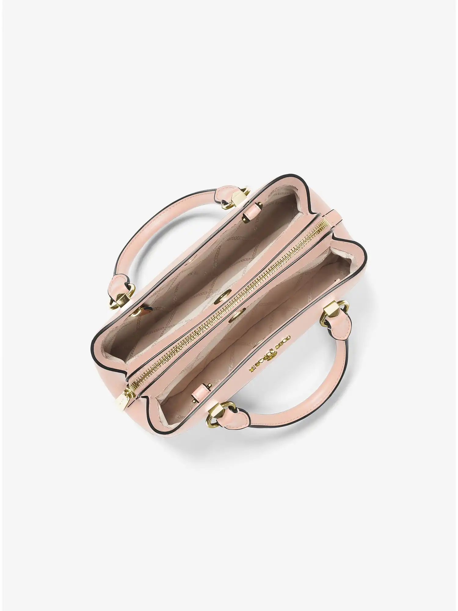 edith small saffiano leather satchel soft pink