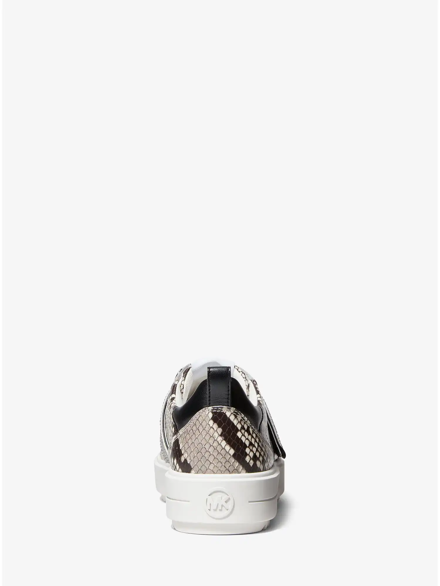 emmett embellished snake embossed leather sneaker sand