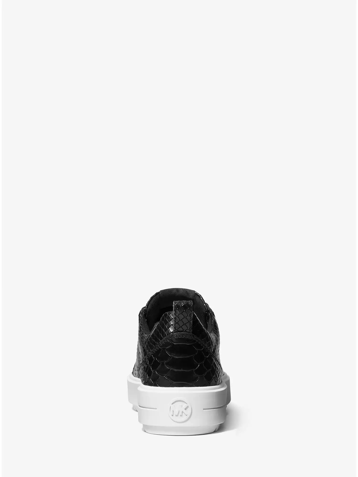 emmett snake embossed leather sneaker black