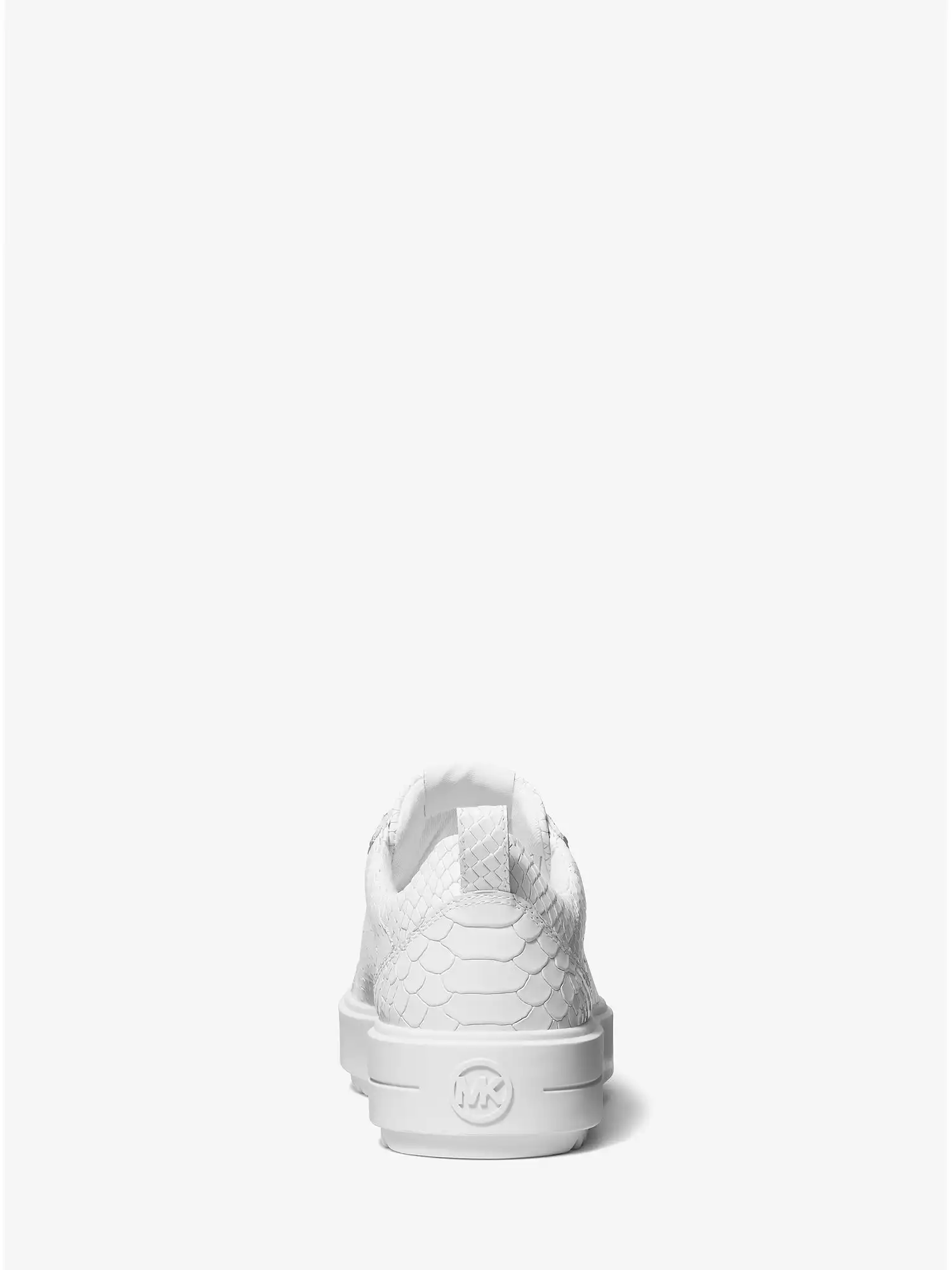emmett snake embossed leather sneaker optic white