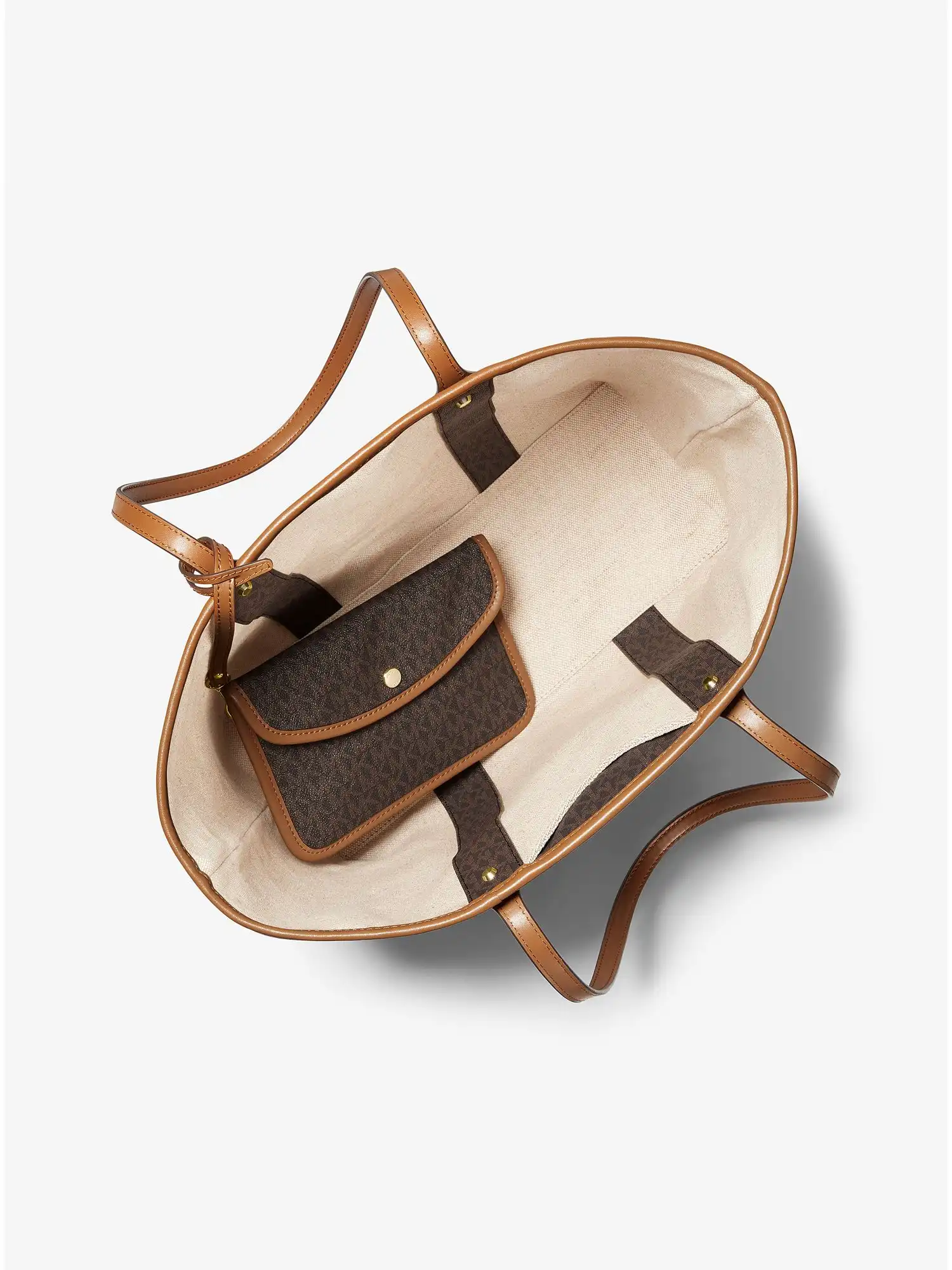 eva large signature logo stripe tote bag bright red