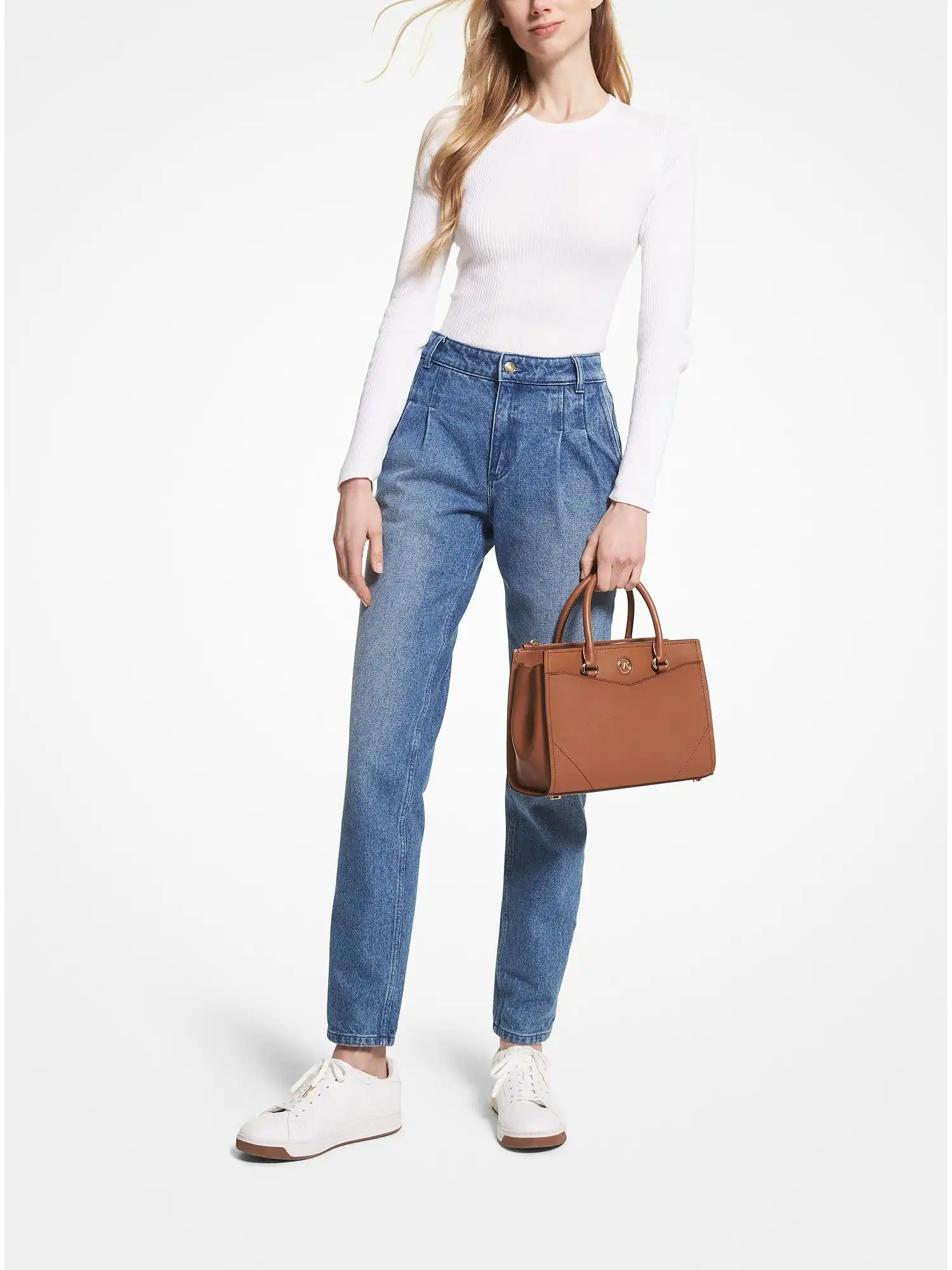 everly medium saffiano leather satchel luggage