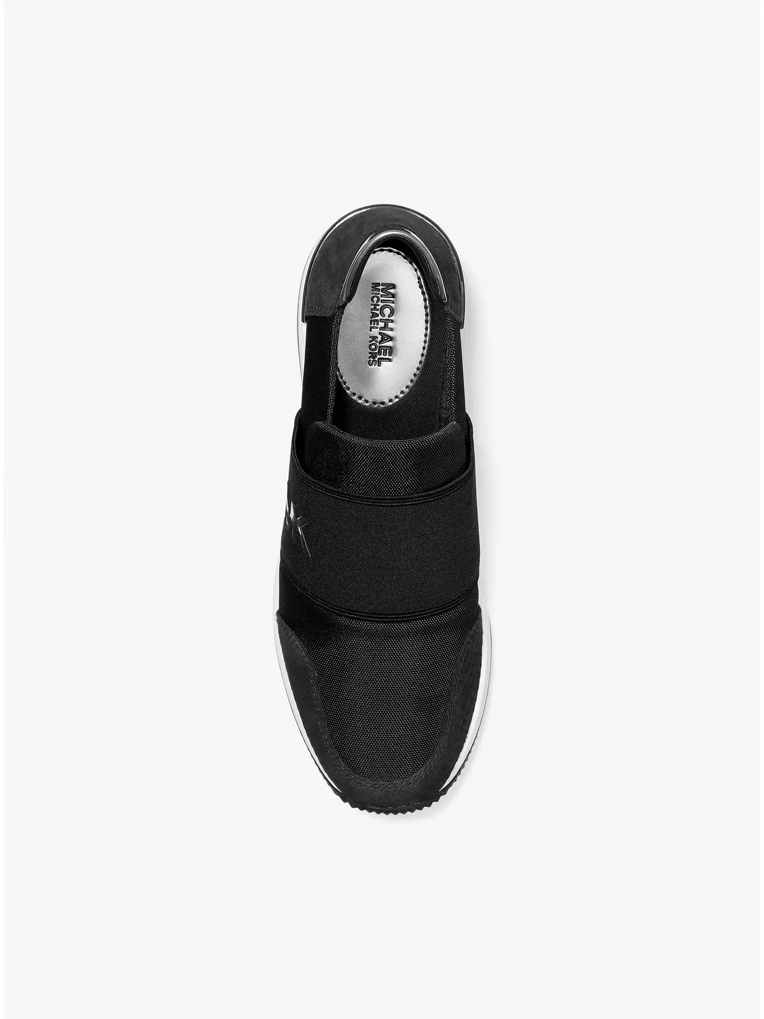 felix canvas and snake embossed nubuck trainer black