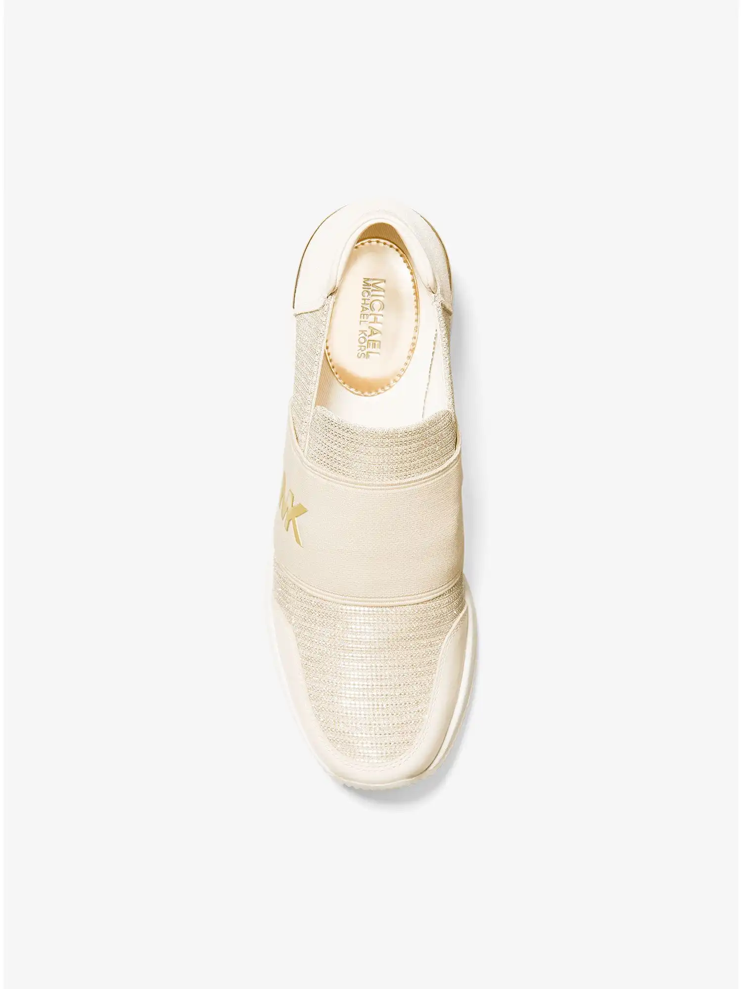 felix extreme glitter chain mesh trainer champagne