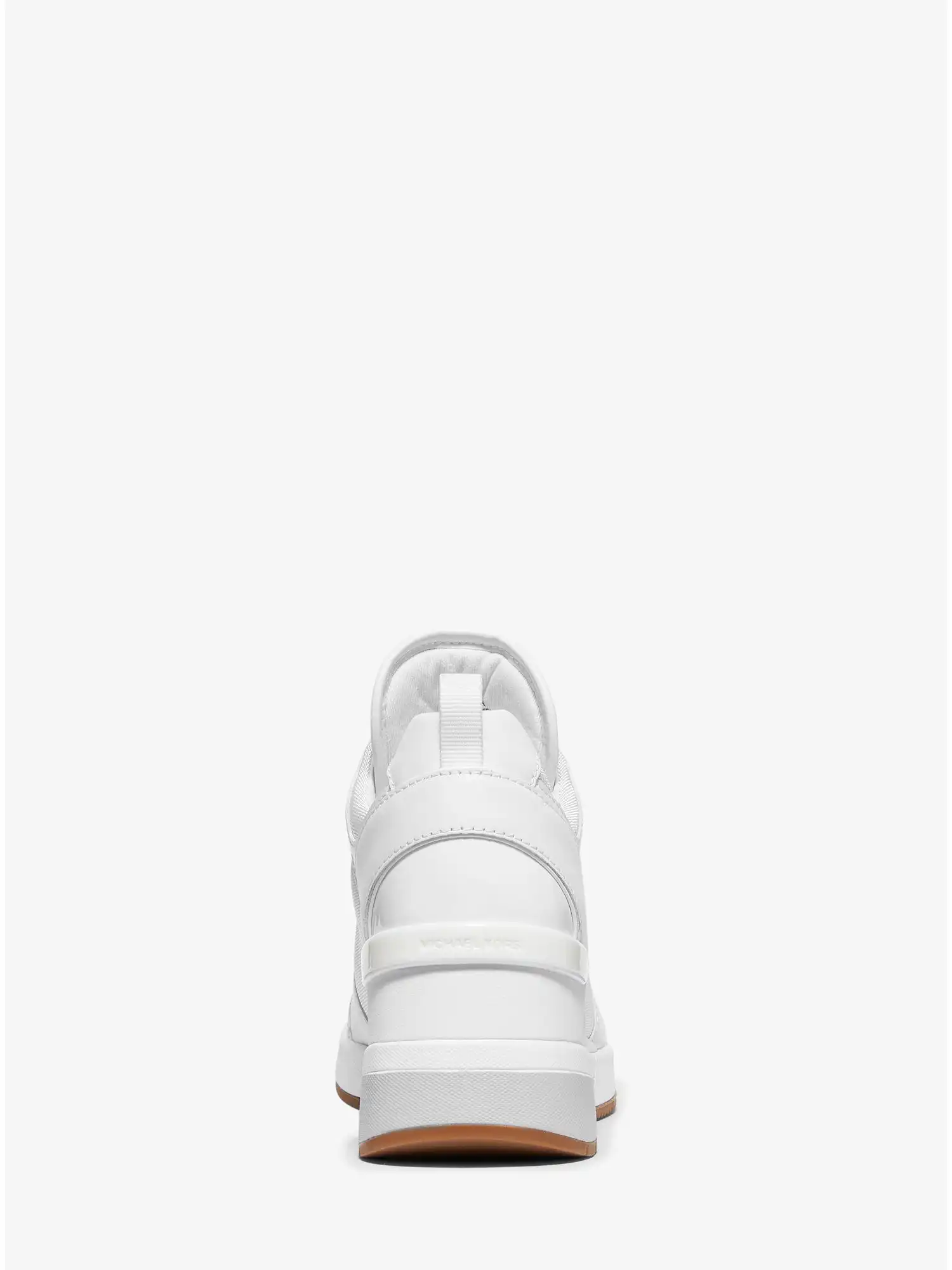 georgie leather and canvas trainer optic white