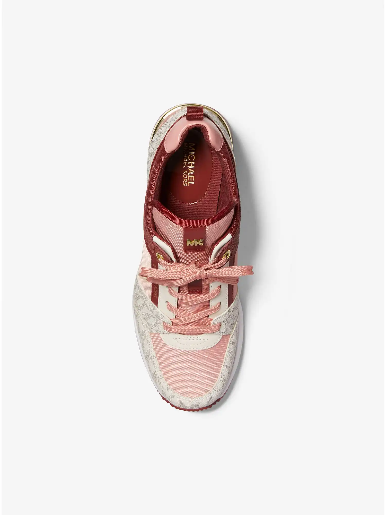 georgie mixed media trainer cinnamon multi