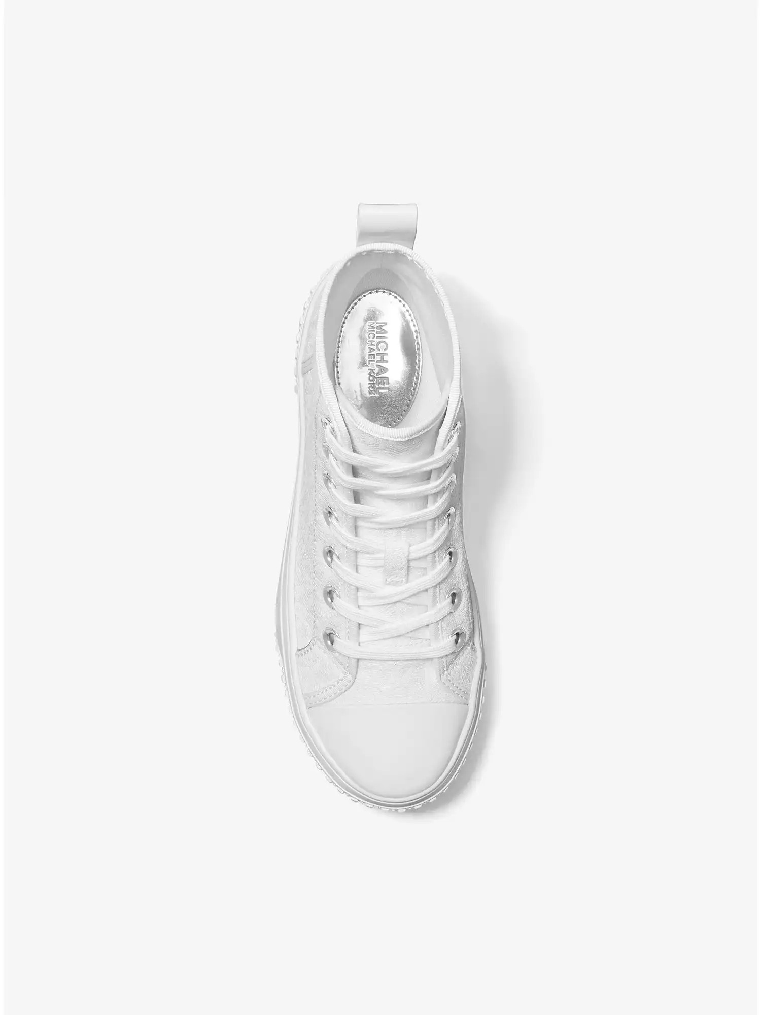 gertie logo jacquard high top sneaker optic white