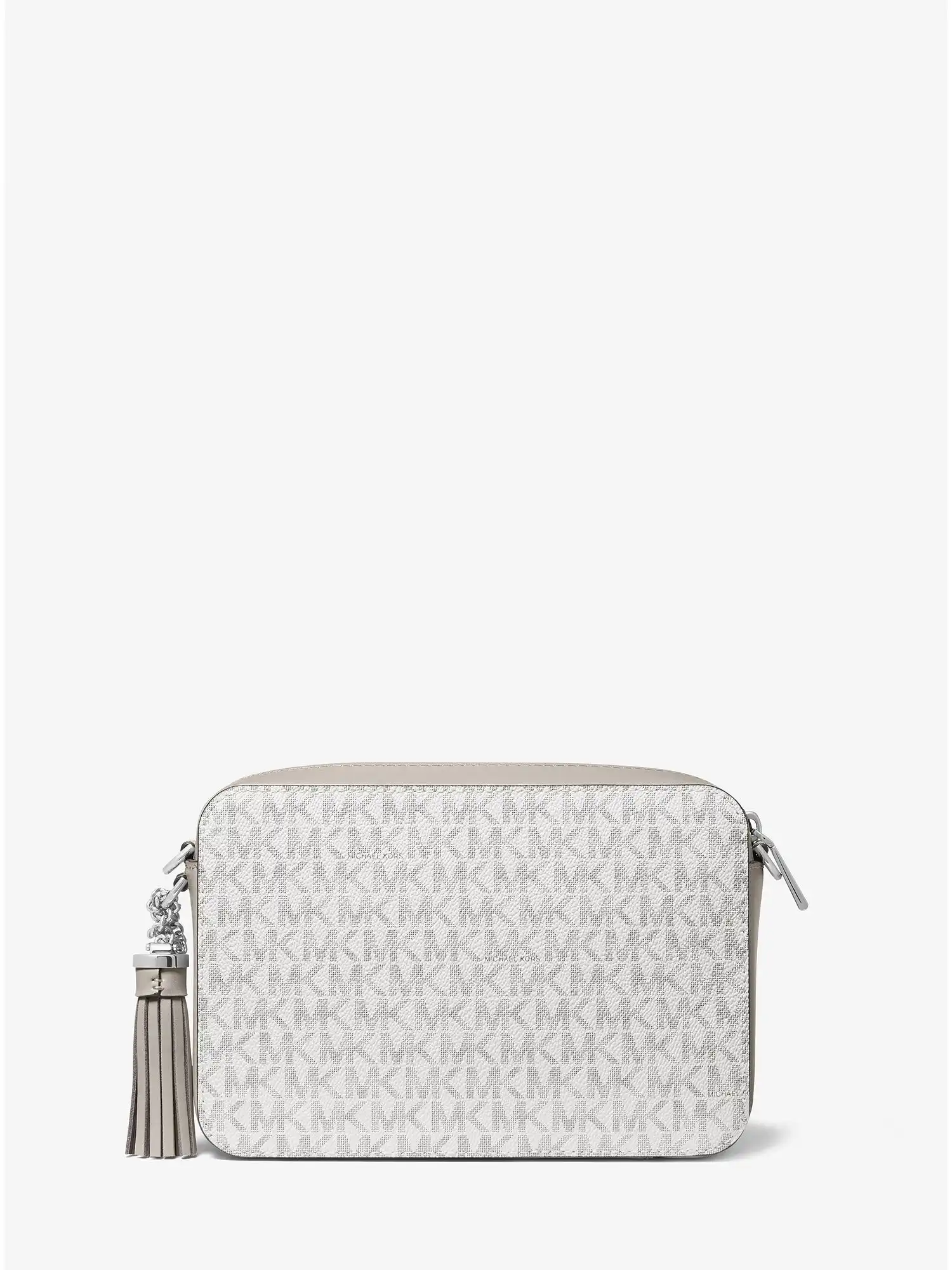 ginny medium logo stripe crossbody bag opt pgrey