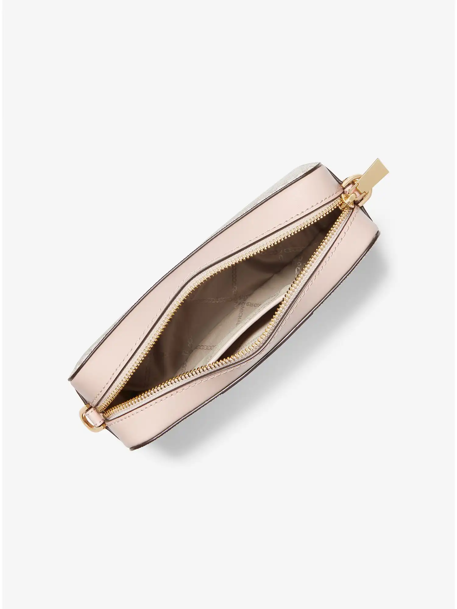 ginny medium logo stripe crossbody bag vanilla soft pink