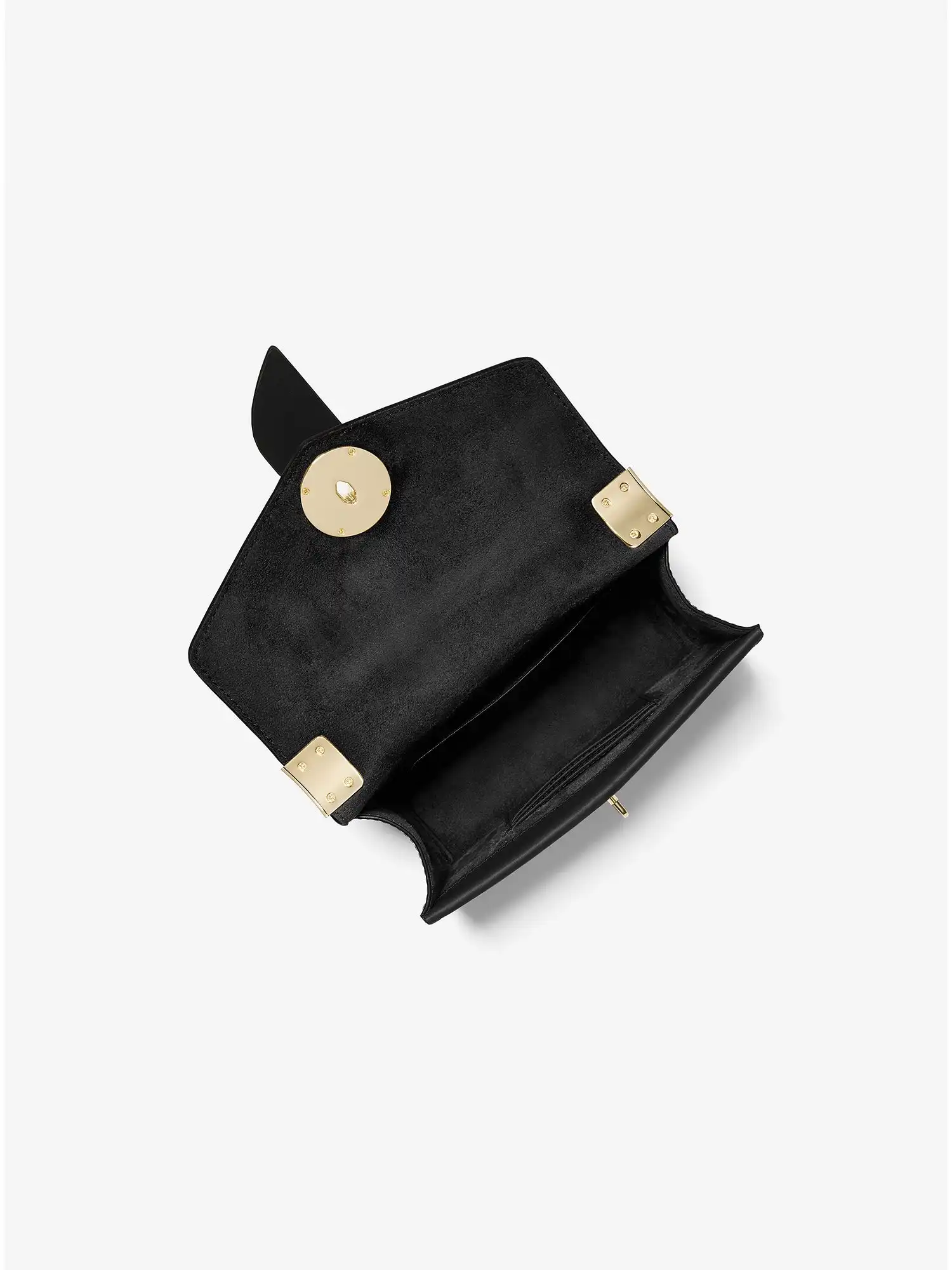 greenwich extra small studded patent leather crossbody bag black